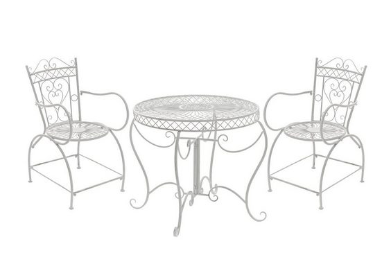 CLP Gartenmöbelset »Sitzgruppe Sheela«, aus lackiertem Eisen 1 Tisch + 2 Stühle