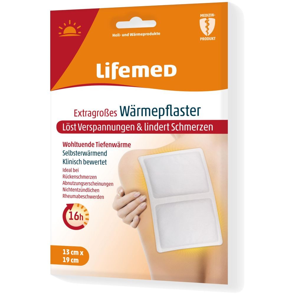 LifeMed Wärmepflaster Lifemed Wärmepflaster extragroß 19 cm x 13 cm