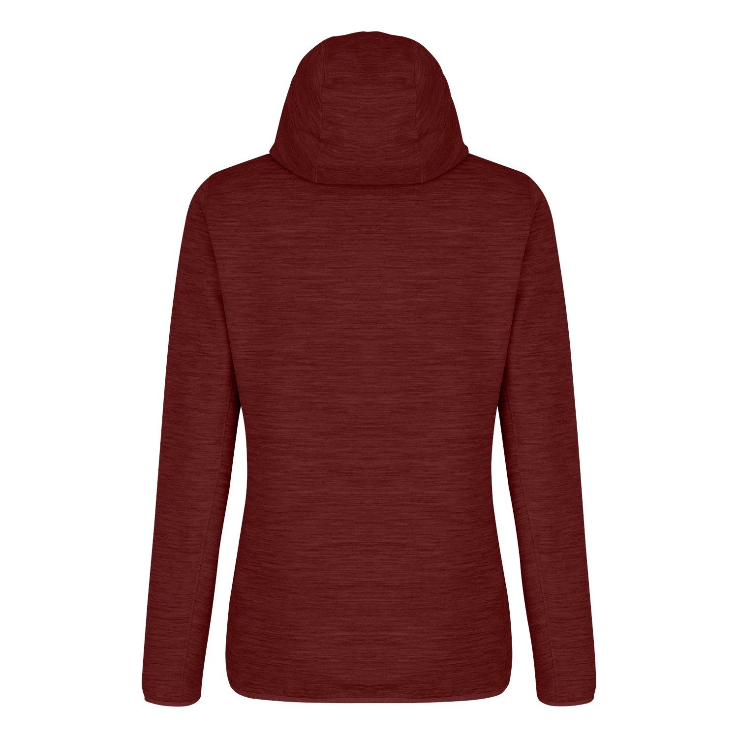 Salewa Fleecejacke Nuvolo Alpinewool mit Kapuze (4-Wege-Stretch, warm, atmungsaktiv) rot