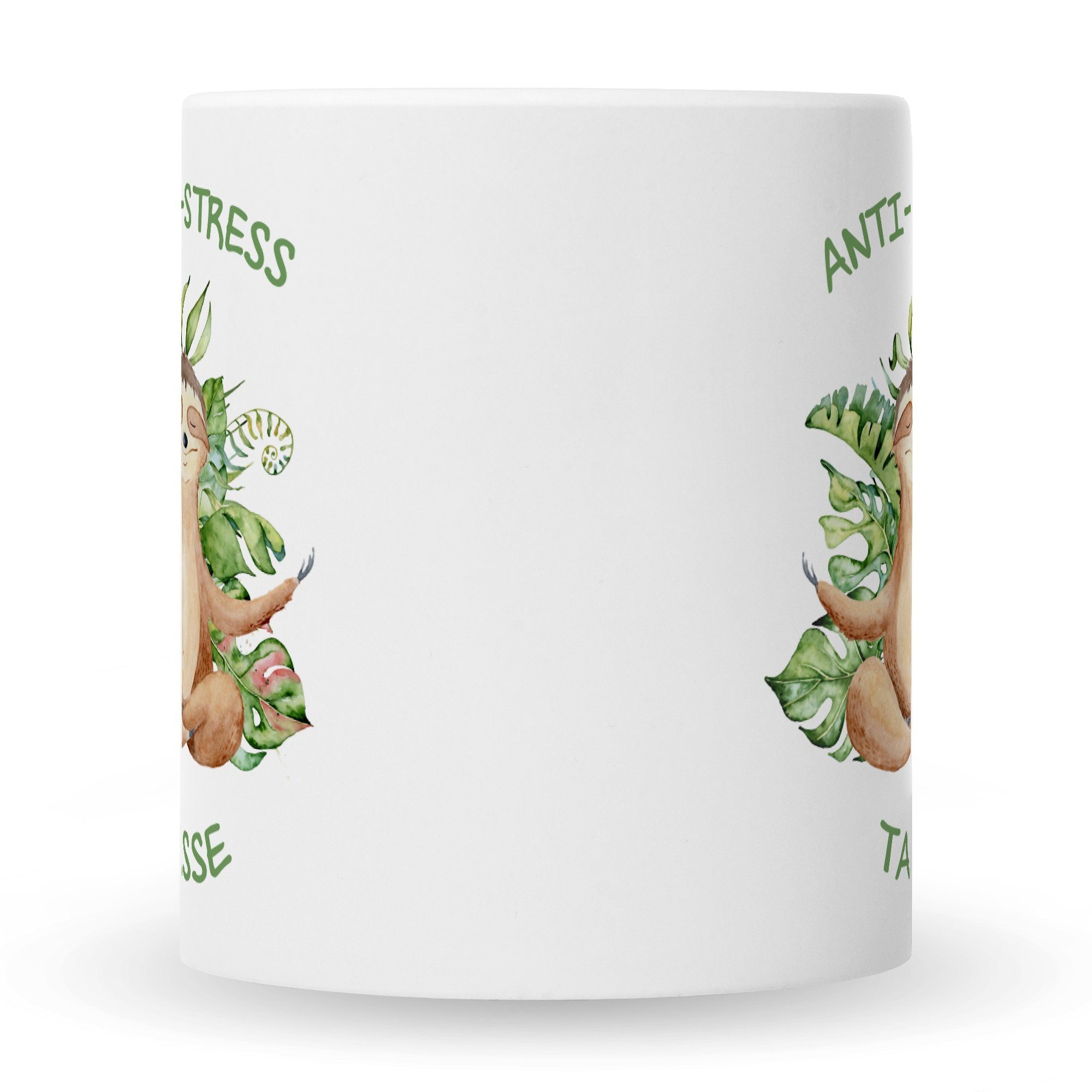 GRAVURZEILE Tasse mit Spruch Anti-Stress Tasse, Keramik, Farbe: Weiß