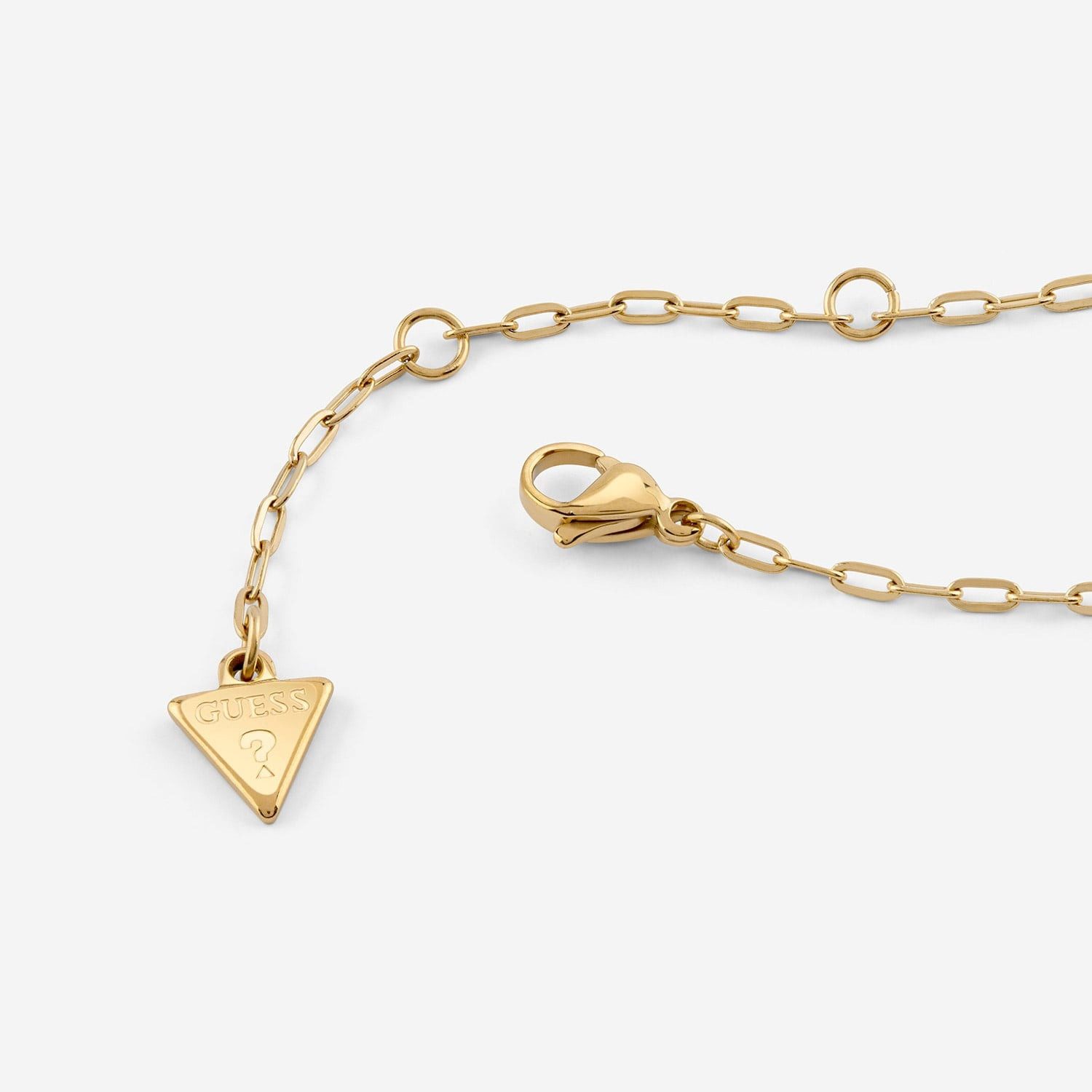 Guess Herzkette JUBN06073JWYGT/U, für Damen-Kette T-Verschluss Herz Kristalle Goldfarben