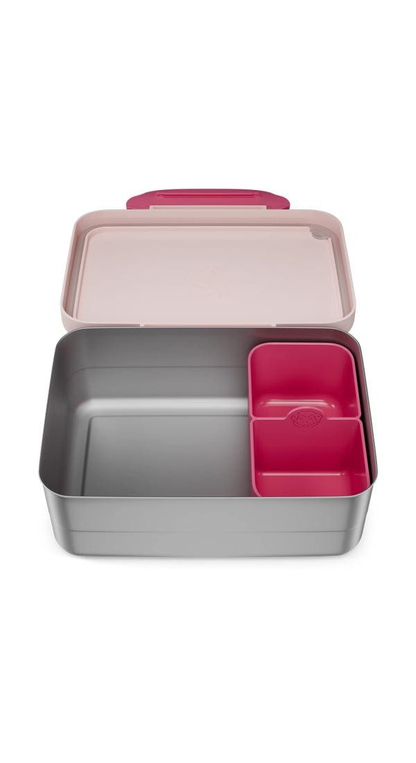 Affenzahn Lunchbox Edelstahl Brotdose, Edelstahl, (Edelstahl Brotdose, 2-tlg., 1x Brotdose, 1x Trennfach), spülmaschinengeeignet bis 45 Grad, Handwäsche empfohlen