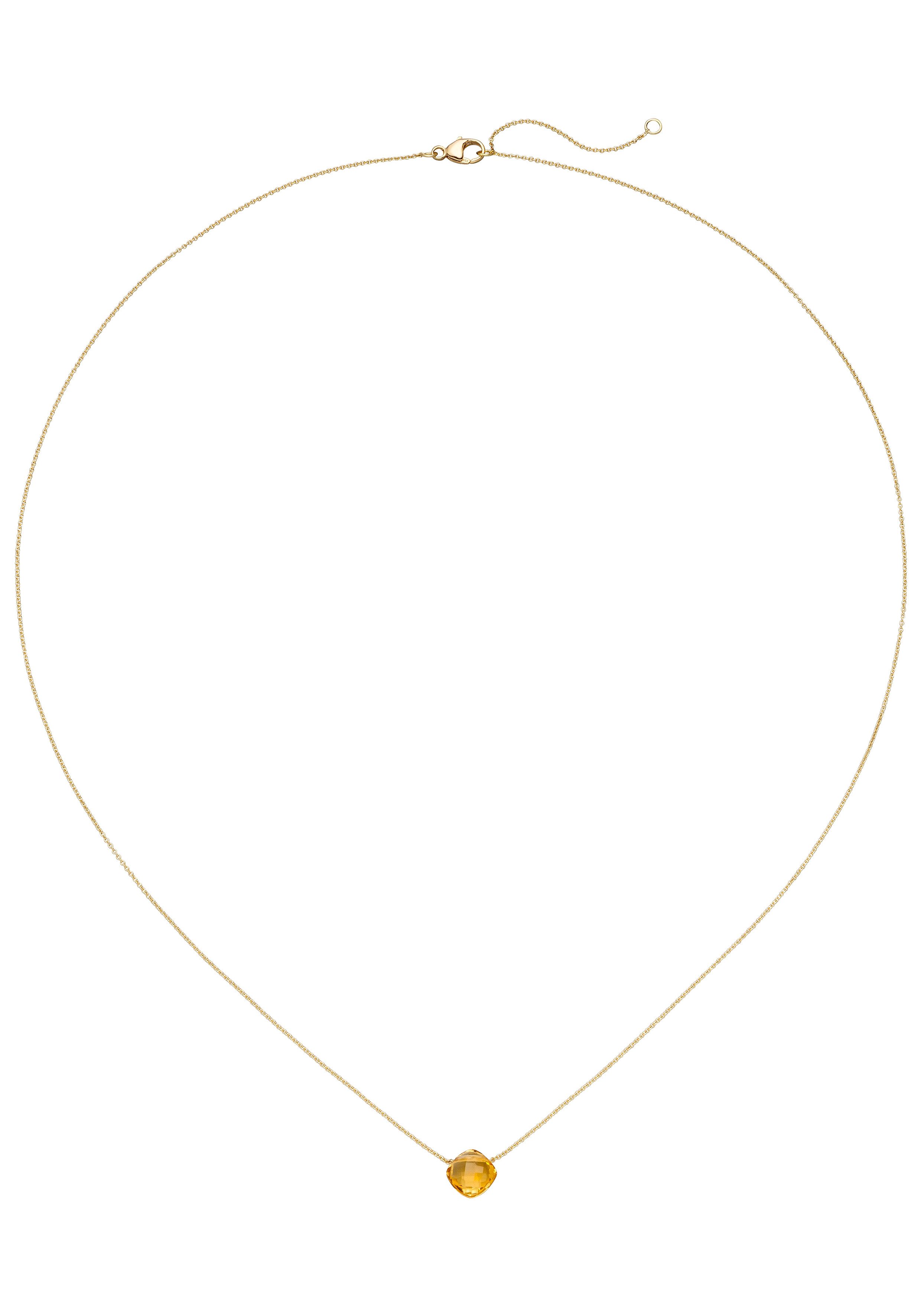 JOBO Kette mit Anhänger, 750 Gold mit C...