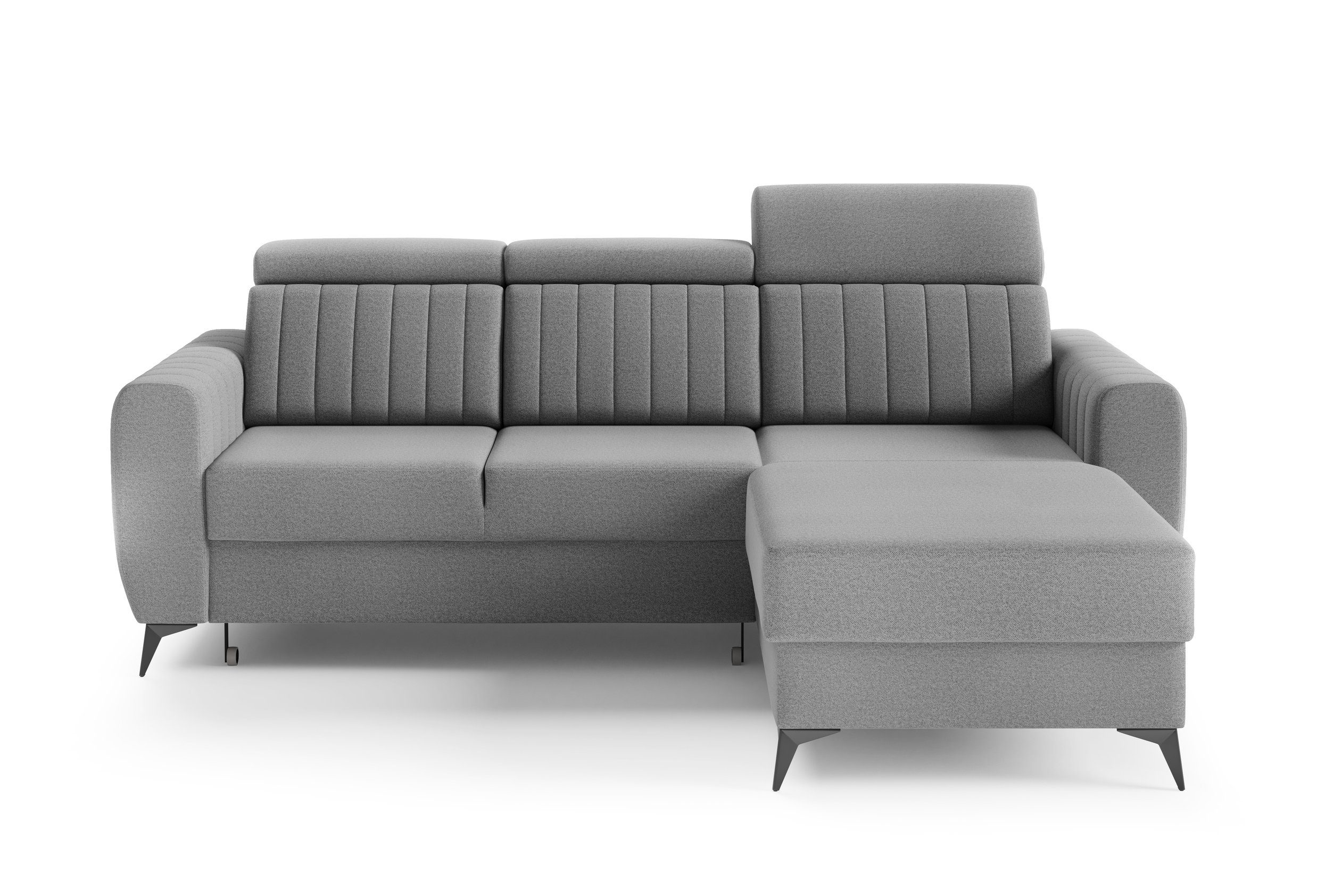 MOEBLO Ecksofa MOSTA I, Couch für Wohnzimmer, Schlafsofa Sofagarnitur Sofa Eckcouch L-Form Wohnlandschaft, Verstellbaren Kopfstützen - (BxHxT): 238x93/109x176 cm, mit Bettkasten und Schlaffunktion