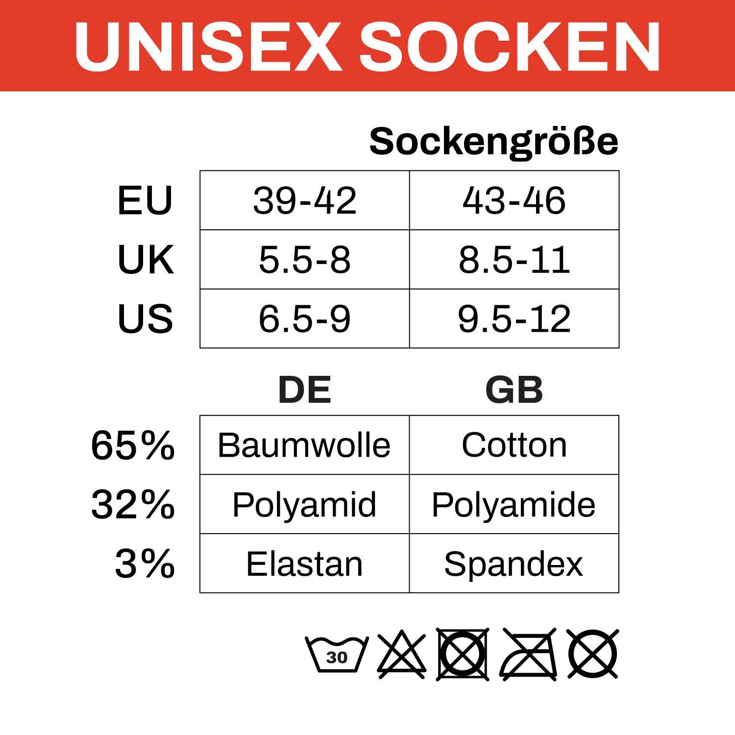 Socken unisex College Lifestyle (6-Paar) Chili Socke neutral