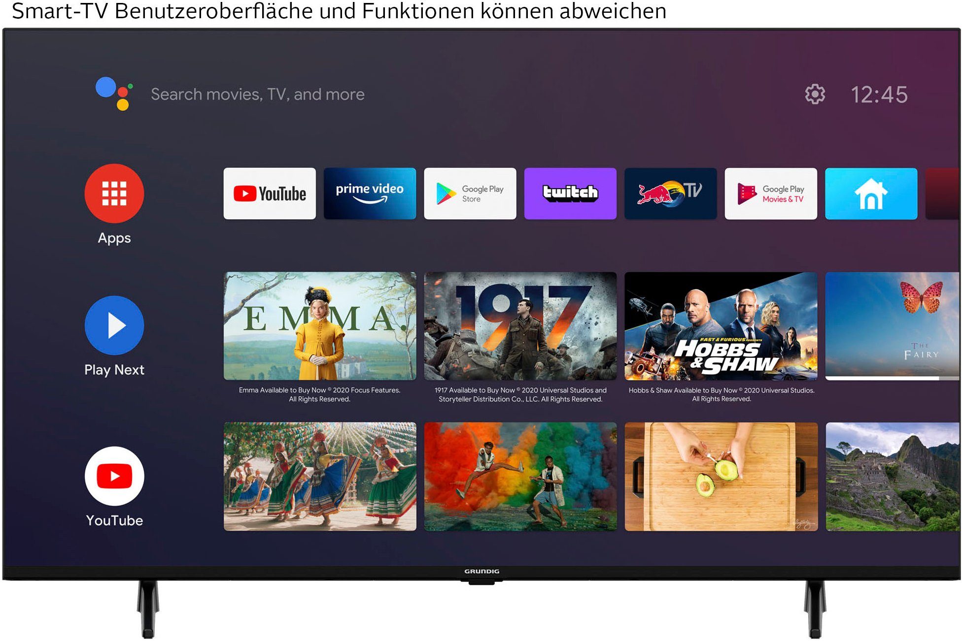 Grundig 50 VOE 73 AU6T00 LED-Fernseher s...