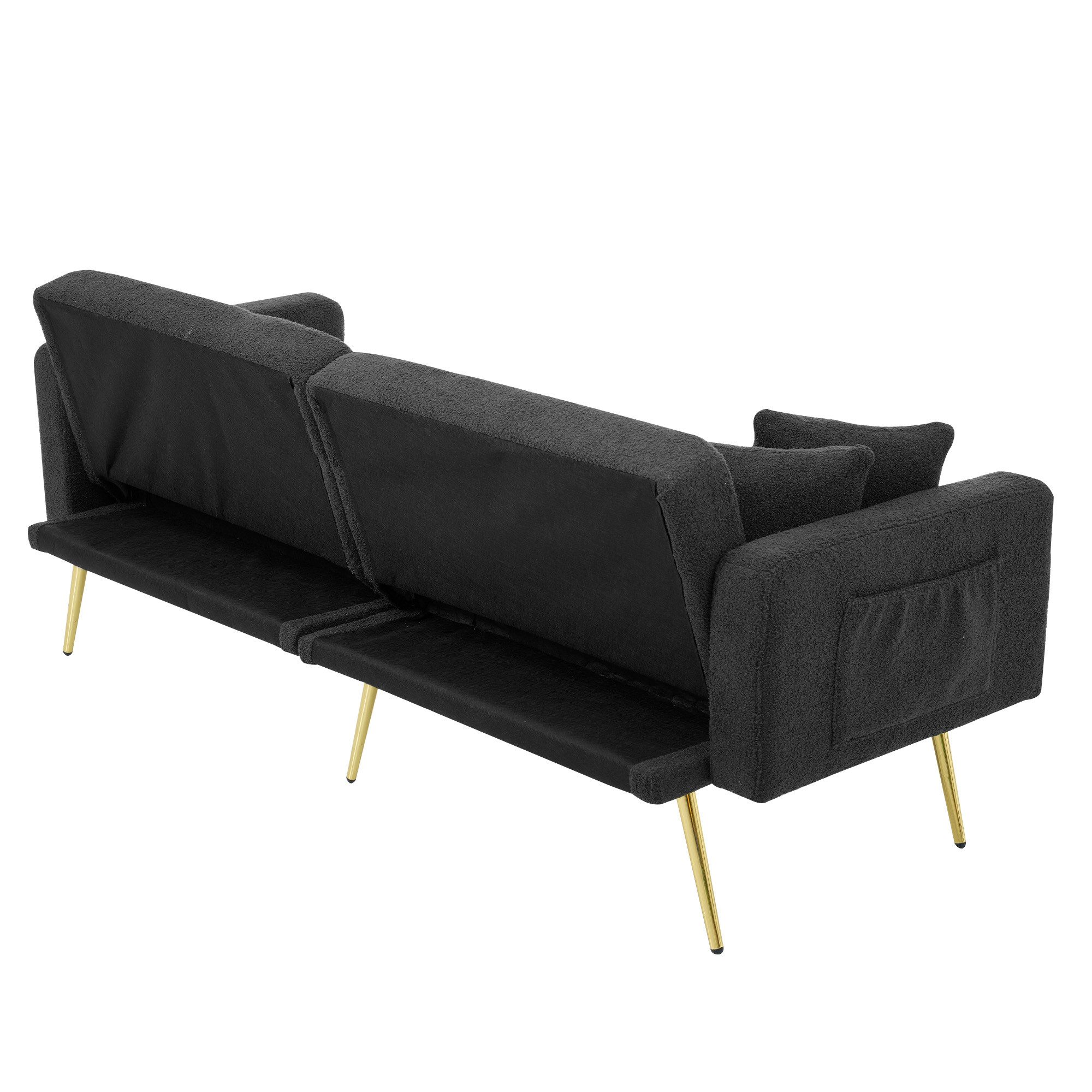 Merax Schlafsofa, mit Bettfunktion, Bettsofa, Klappsofa, Gästebett