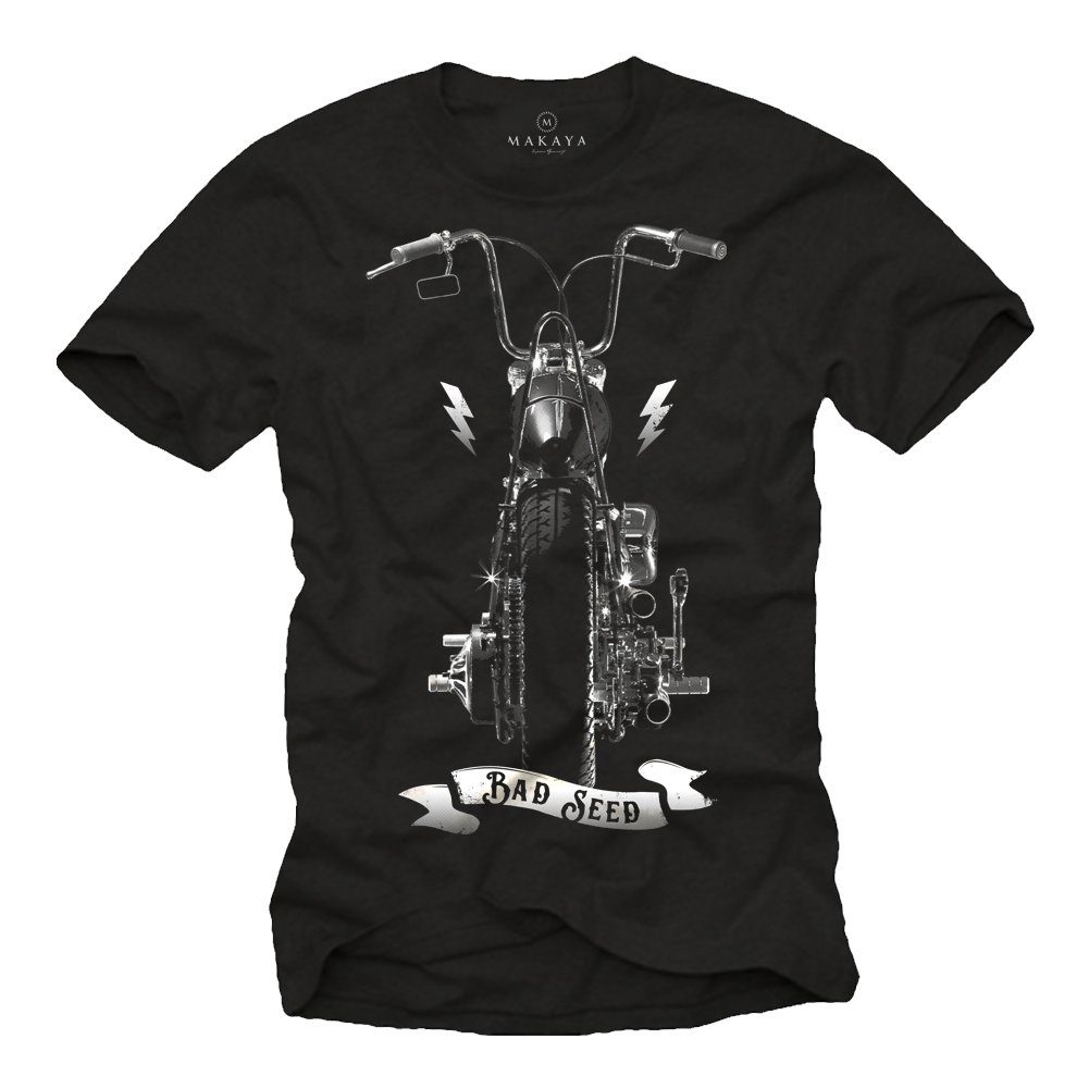 Print-Shirt Biker Motiv Motorradfahrer Motorrad Bekleidung Männer Aufdruck