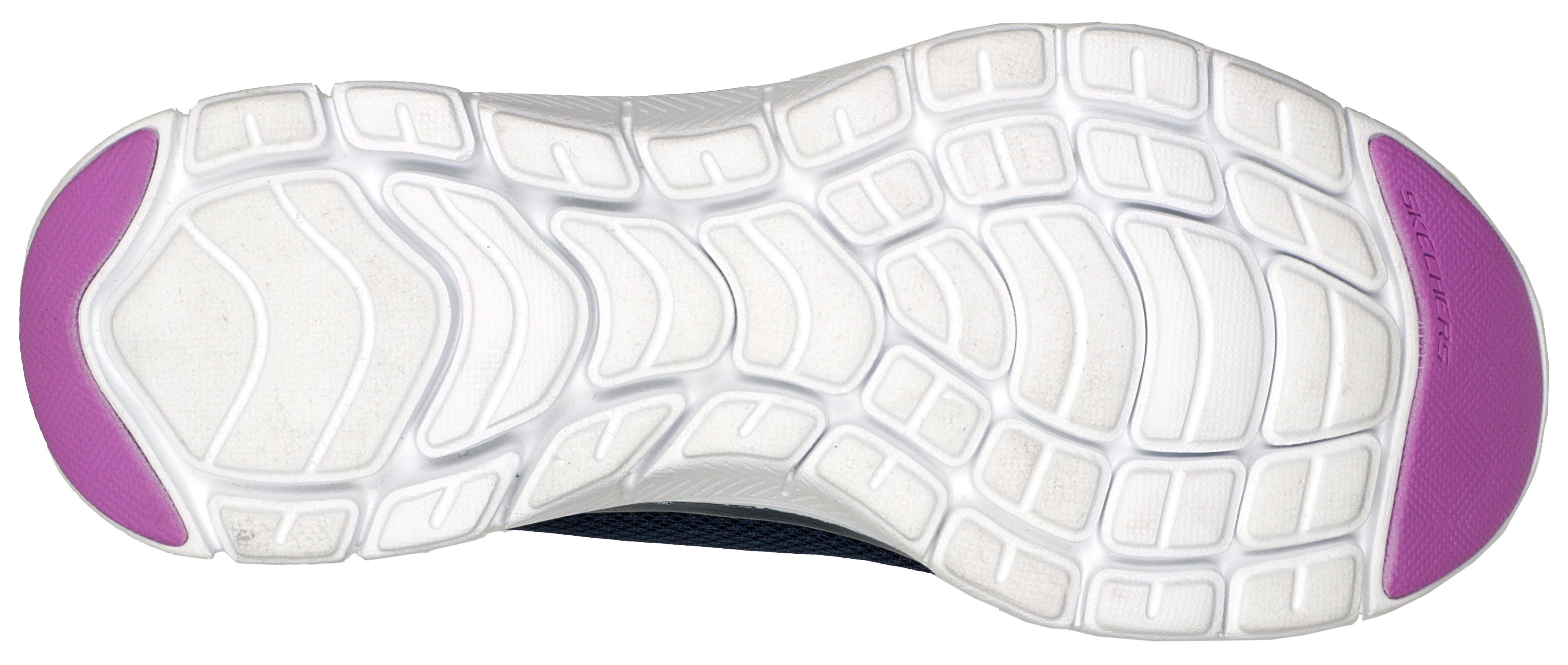Skechers FLEX APPEAL 4.0 BRILLINAT VIEW mit Sneaker Ausstattung Memory Foam Air-Cooled navy-lavendel