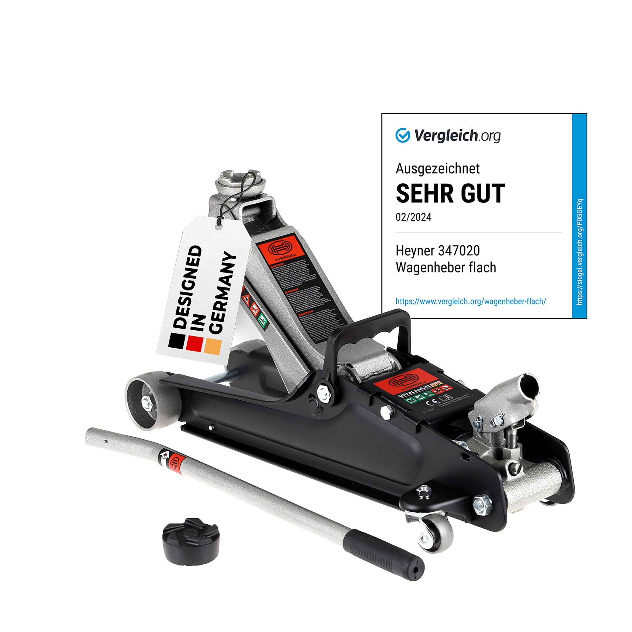 Rangierwagenheber Rangierwagenheber Wagenheber extra robust & flach 2,25t Gummi inkl.