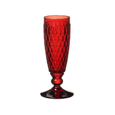 Villeroy & Boch Sektglas Boston Coloured Sektglas Rot, Glas