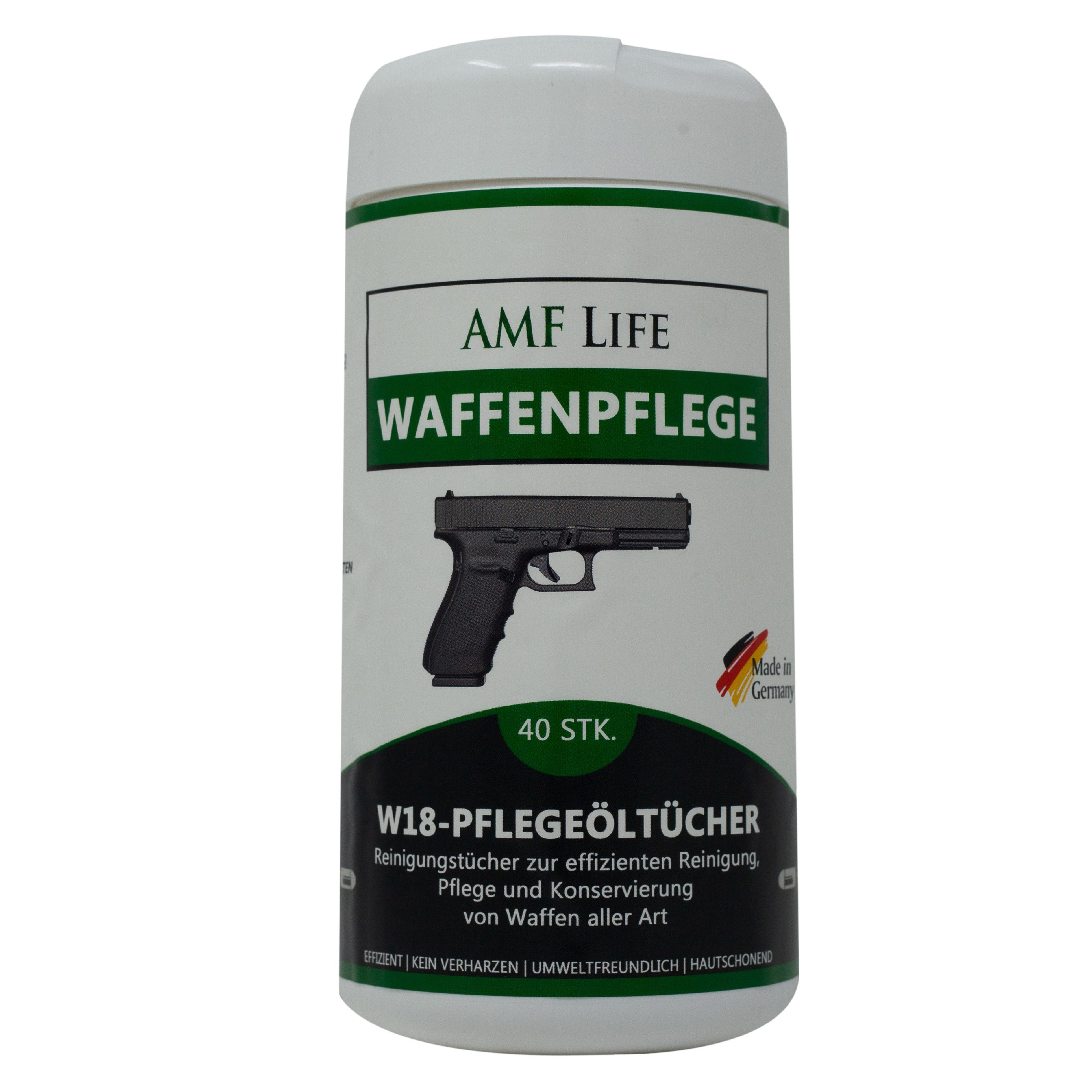 AMF Life AMF Life Waffenpflegetücher in W18-Öl getränkt, 40 Stk. Pflegetuch