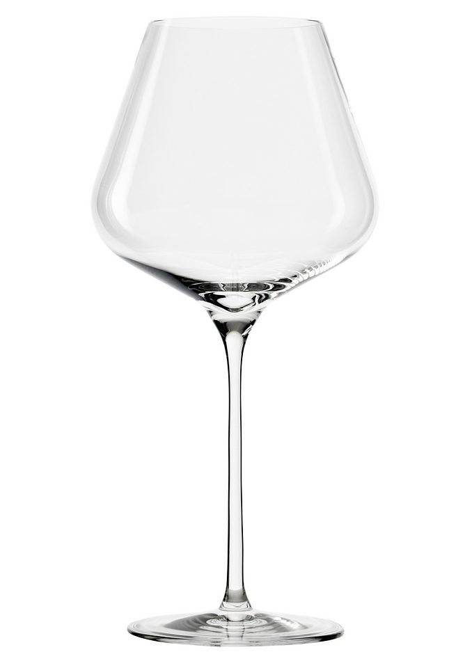 Stölzle Gläser-Set QUATROPHIL, Kristallglas, außergewöhliche Formgebung, 6- teilig, Burgunderglas für Weinliebhaber