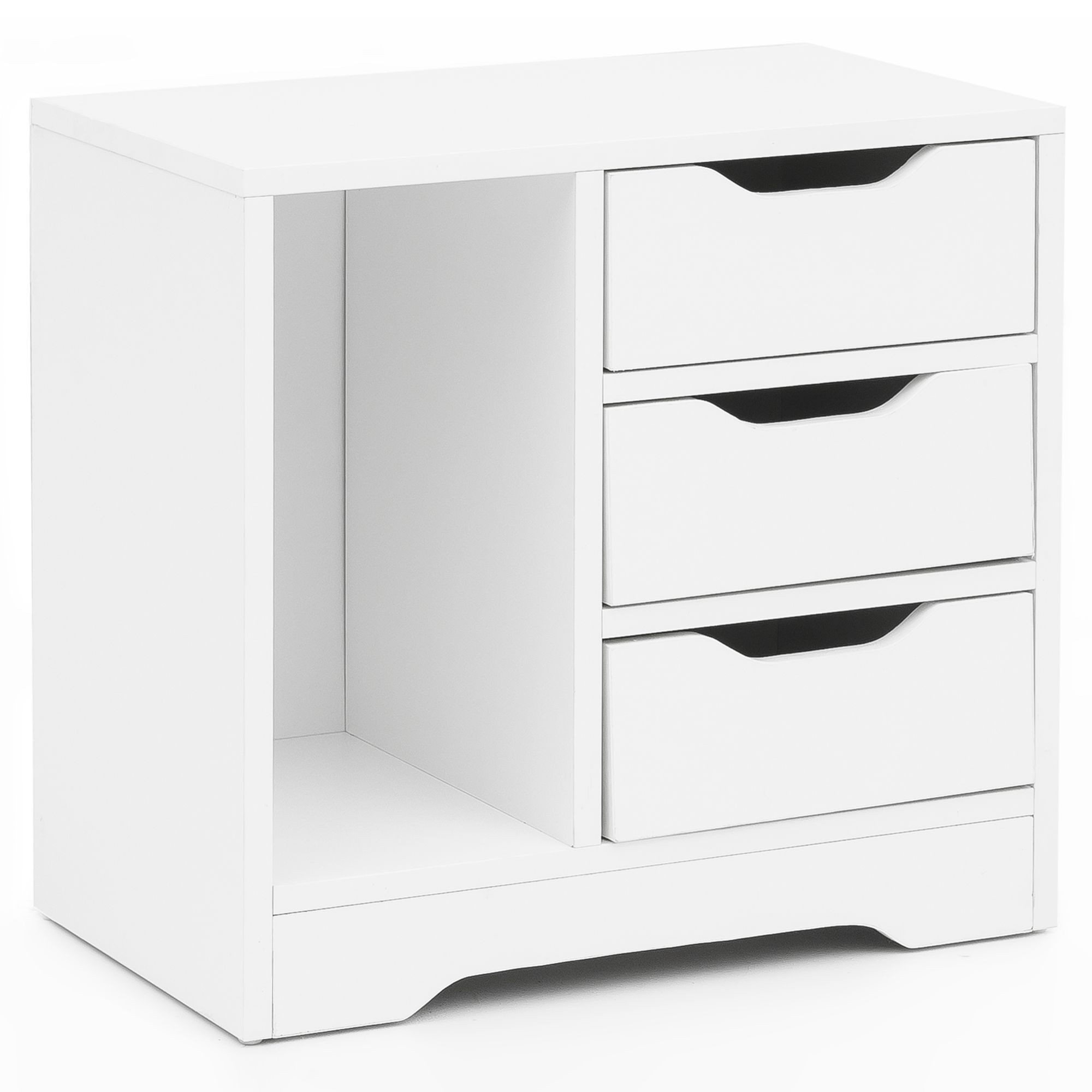 FINEBUY Nachtschrank SuVa13517_1 (49x50x30 cm Weiß günstig online kaufen