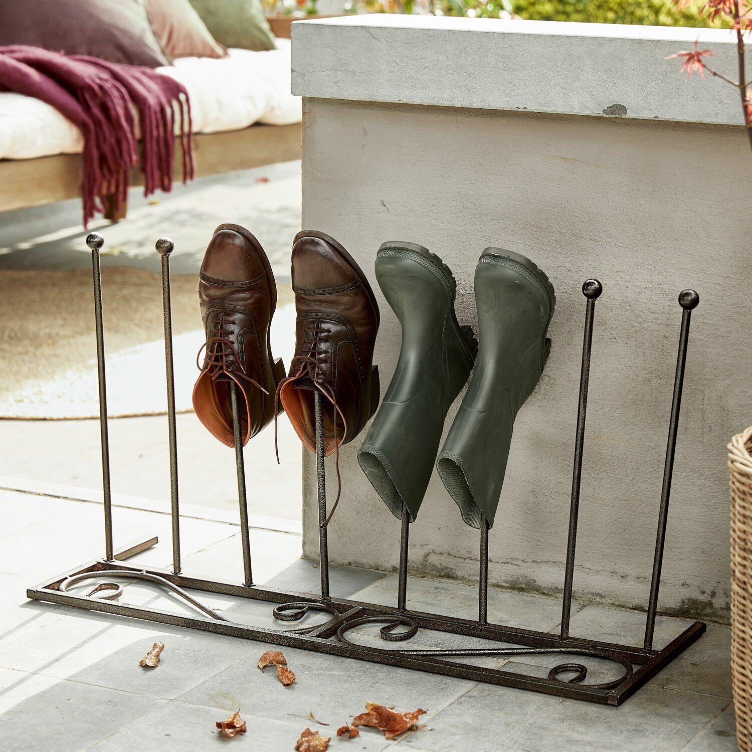 Mirabeau Schuhregal Schuhständer Patterson antikbraun – Bild 4 von 5