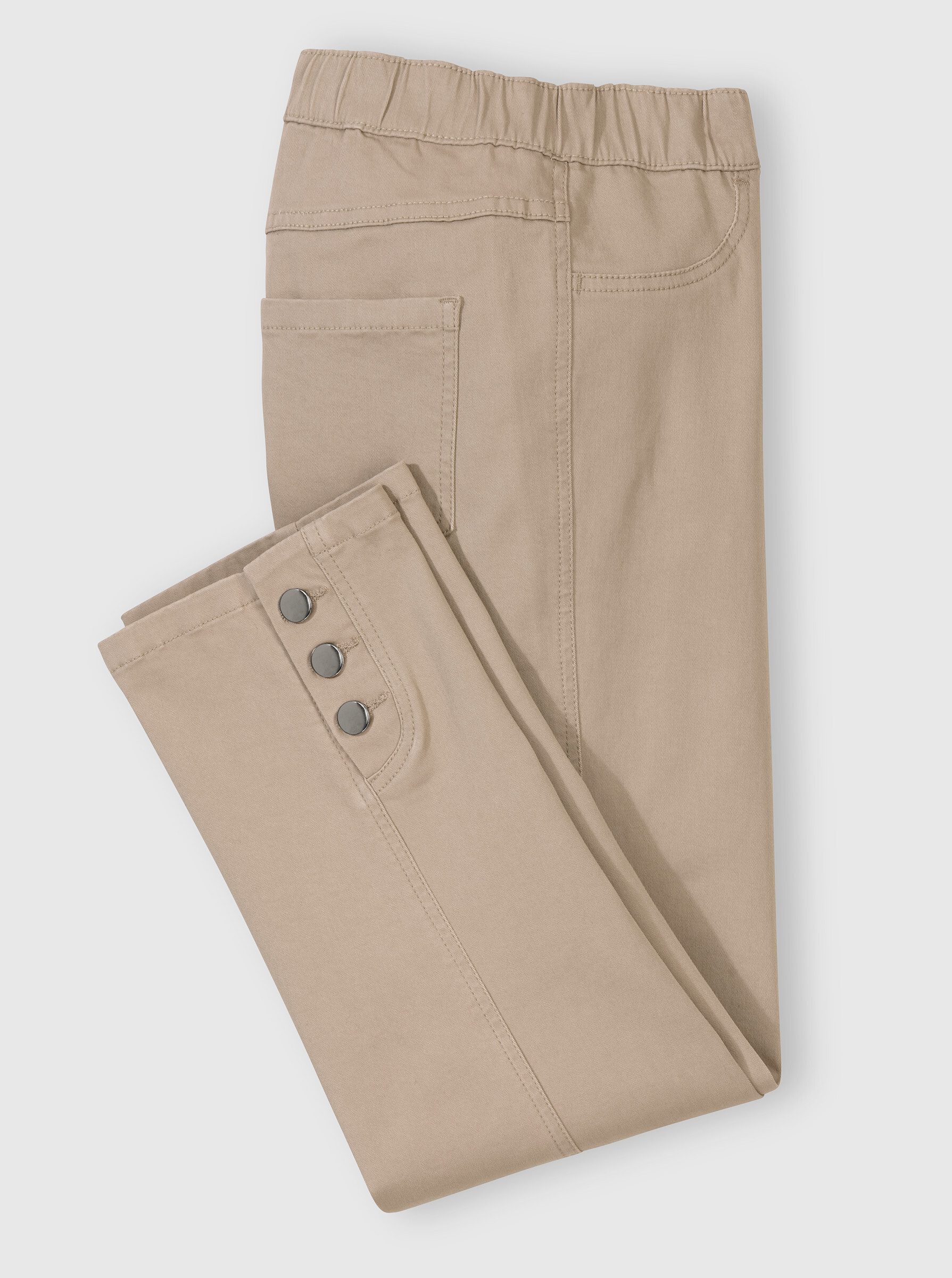 Sieh an! Bequeme Jeans 7/8-Jeans komfortabel mit Schlupfbund und Knöpfen am günstig online kaufen
