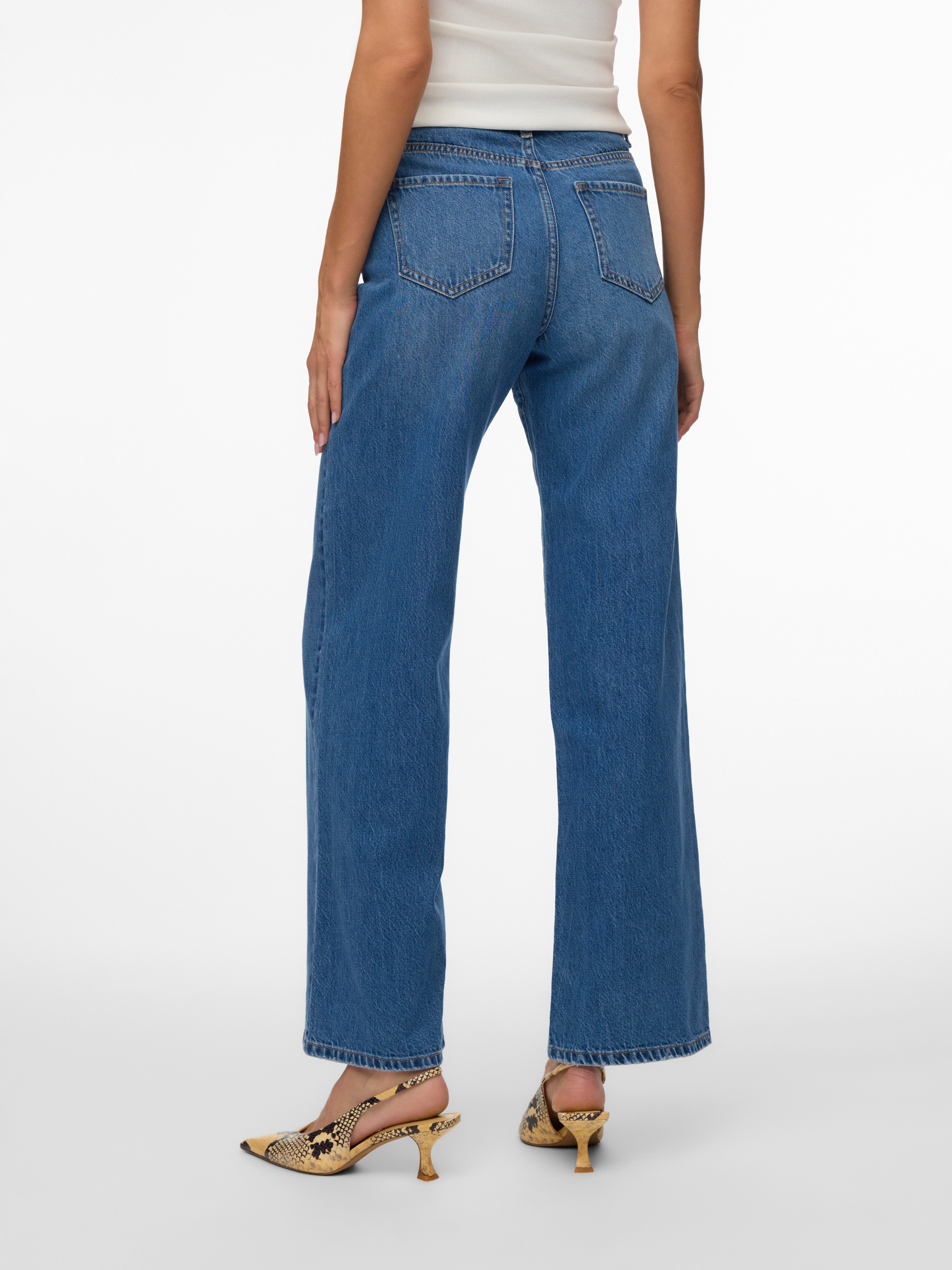 Vero Moda High-waist-Jeans VMVEGA HR WIDE DENIM JEANS SI392 NOOS Baumwolle, wide fit, high waist