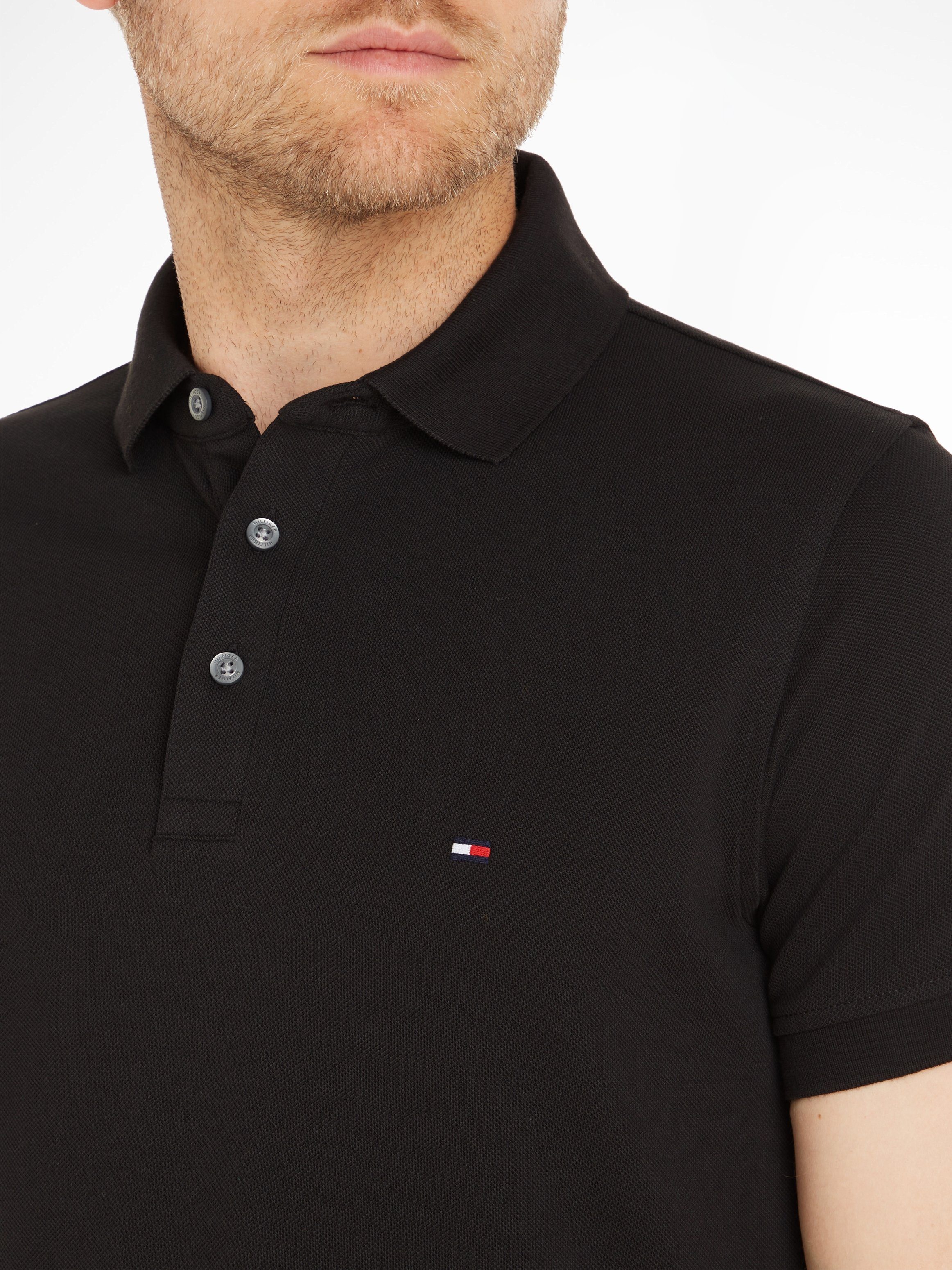 Tommy Hilfiger Poloshirt 1985 SLIM POLO mit Stickerei, Piqué-Qualität, Slim fit