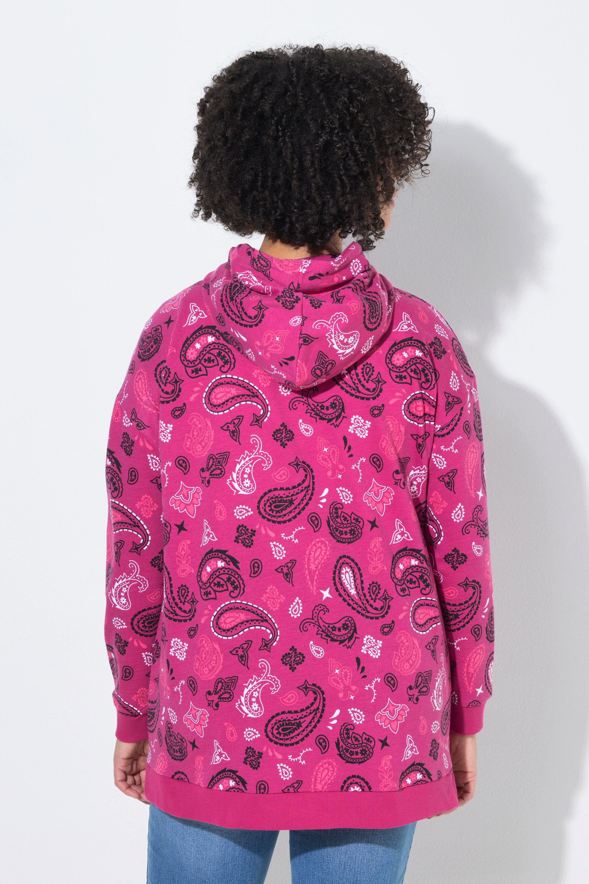 Angel of Style Sweatjacke Sweatjacke oversized Paisley Kapuze – Bild 3 von 3