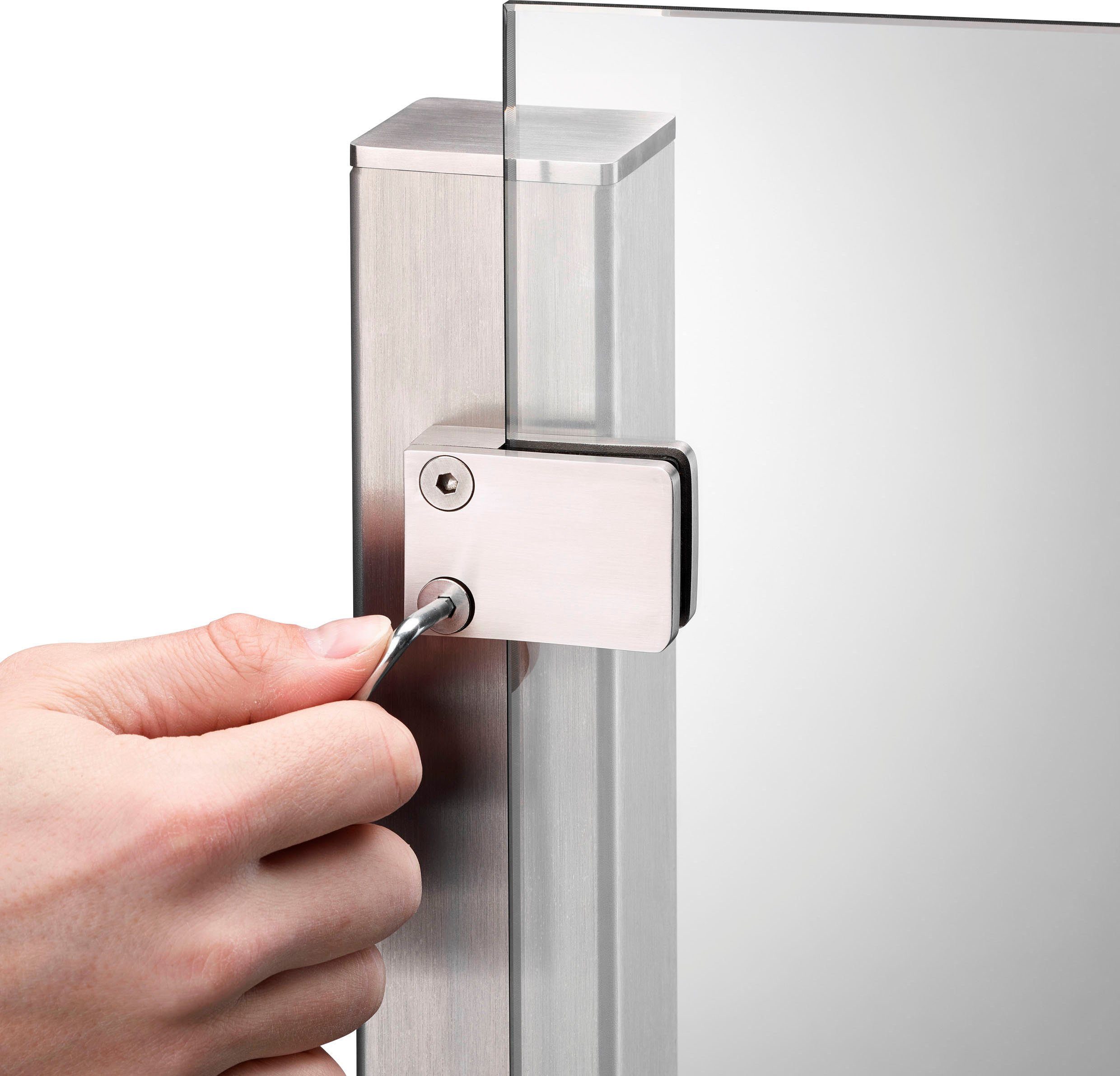 STAKET PRO Zaun, (Set), Glaszaun, Gesamtlänge: 1,115 m, 2 Pfosten