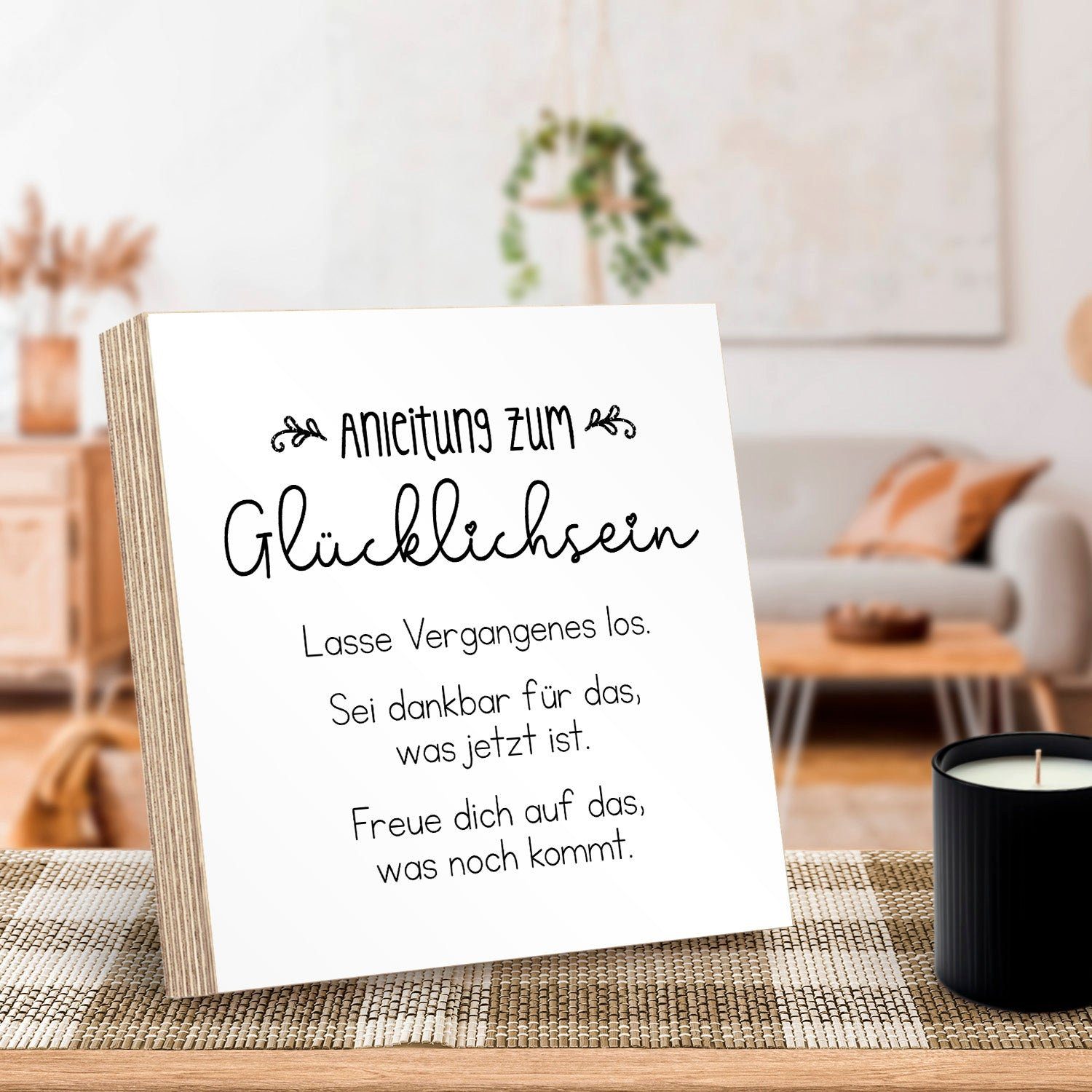 ARTFAVES Holzbild Holzschild mit Spruch - günstig online kaufen