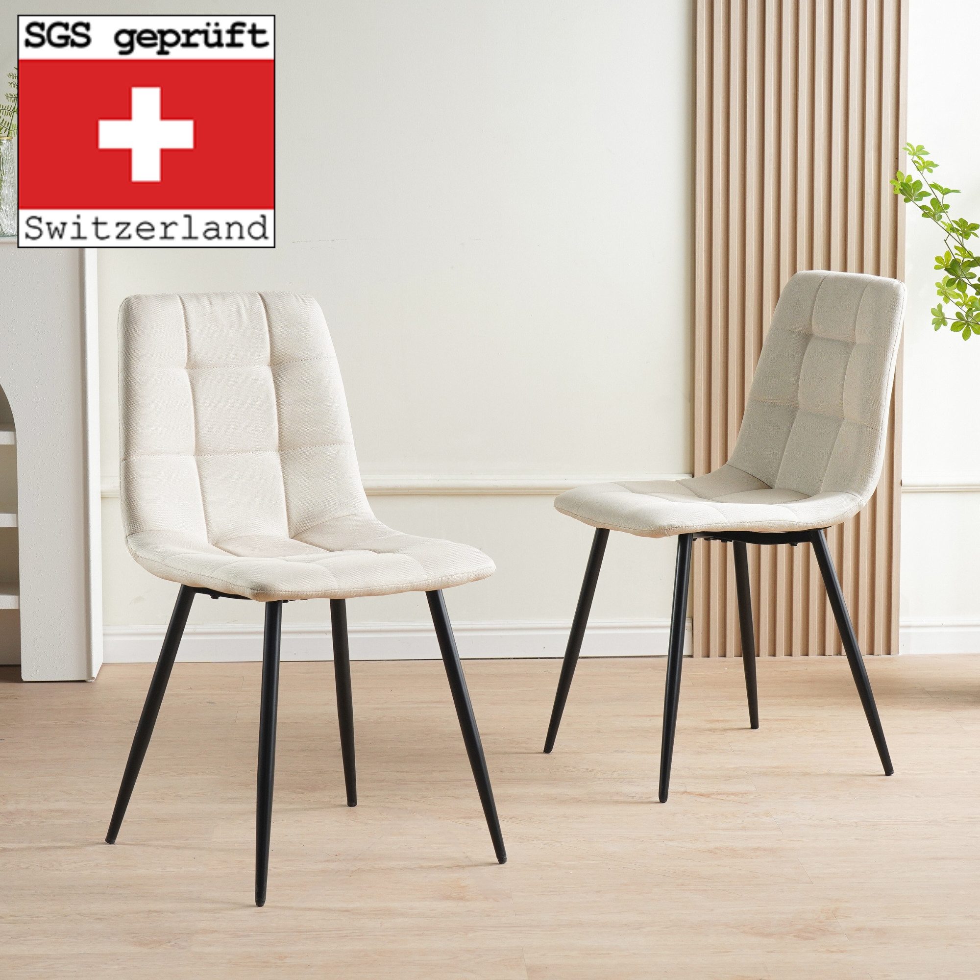 Albatros International Esszimmerstuhl Esszimmerstuhl BORA 4er Set Beige Sto günstig online kaufen