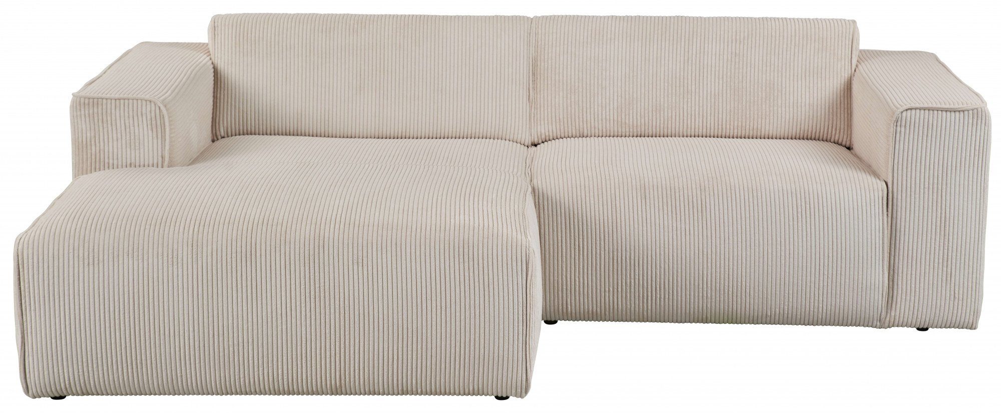 andas Ecksofa "Noord mit Kedernaht, Breite 234 cm, L-Form", Cord, Struktur, günstig online kaufen