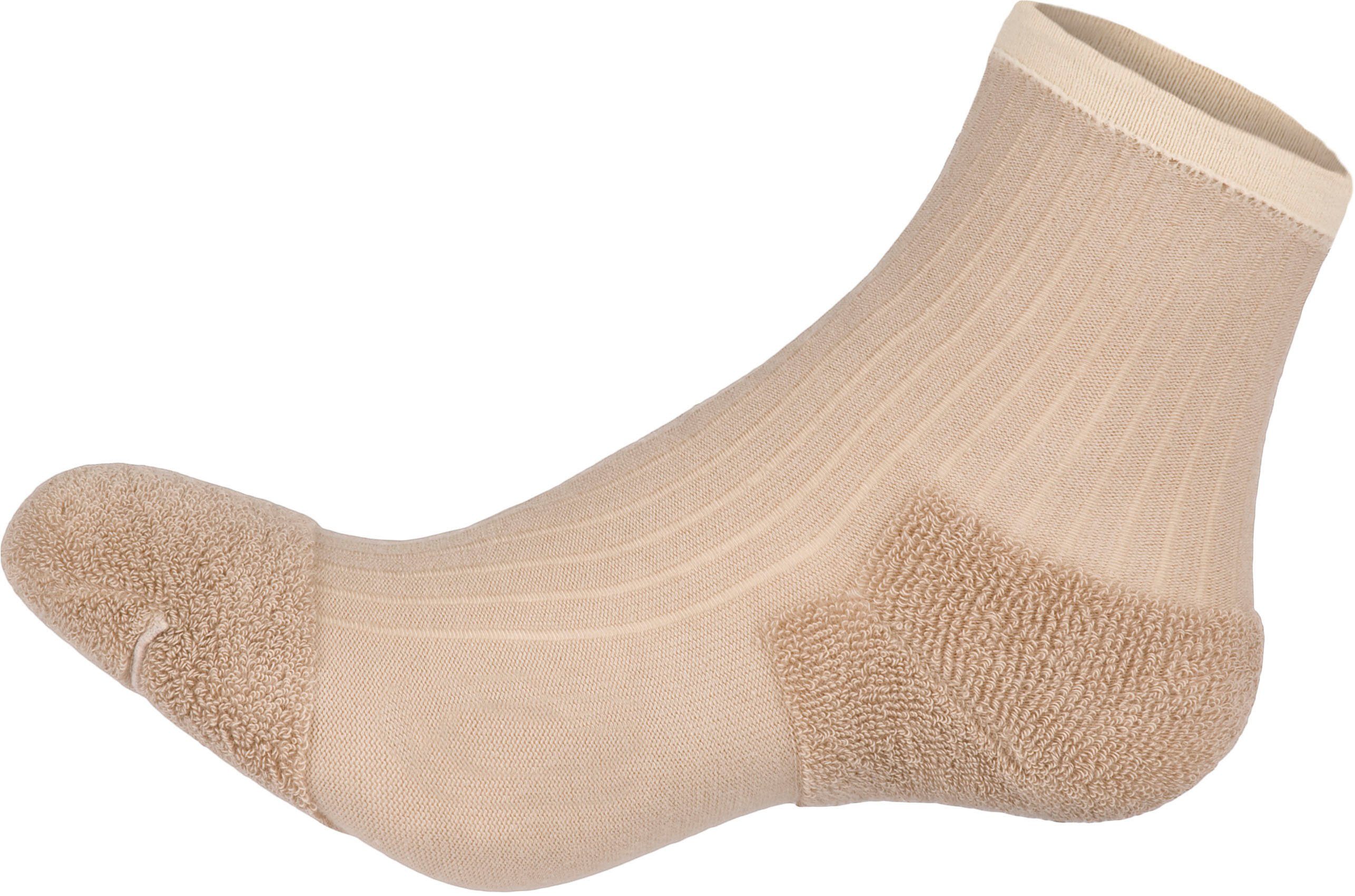 Fußgut empfindliche Socken (2-Paar) Sensitiv Diabetikersocken beige für Füße