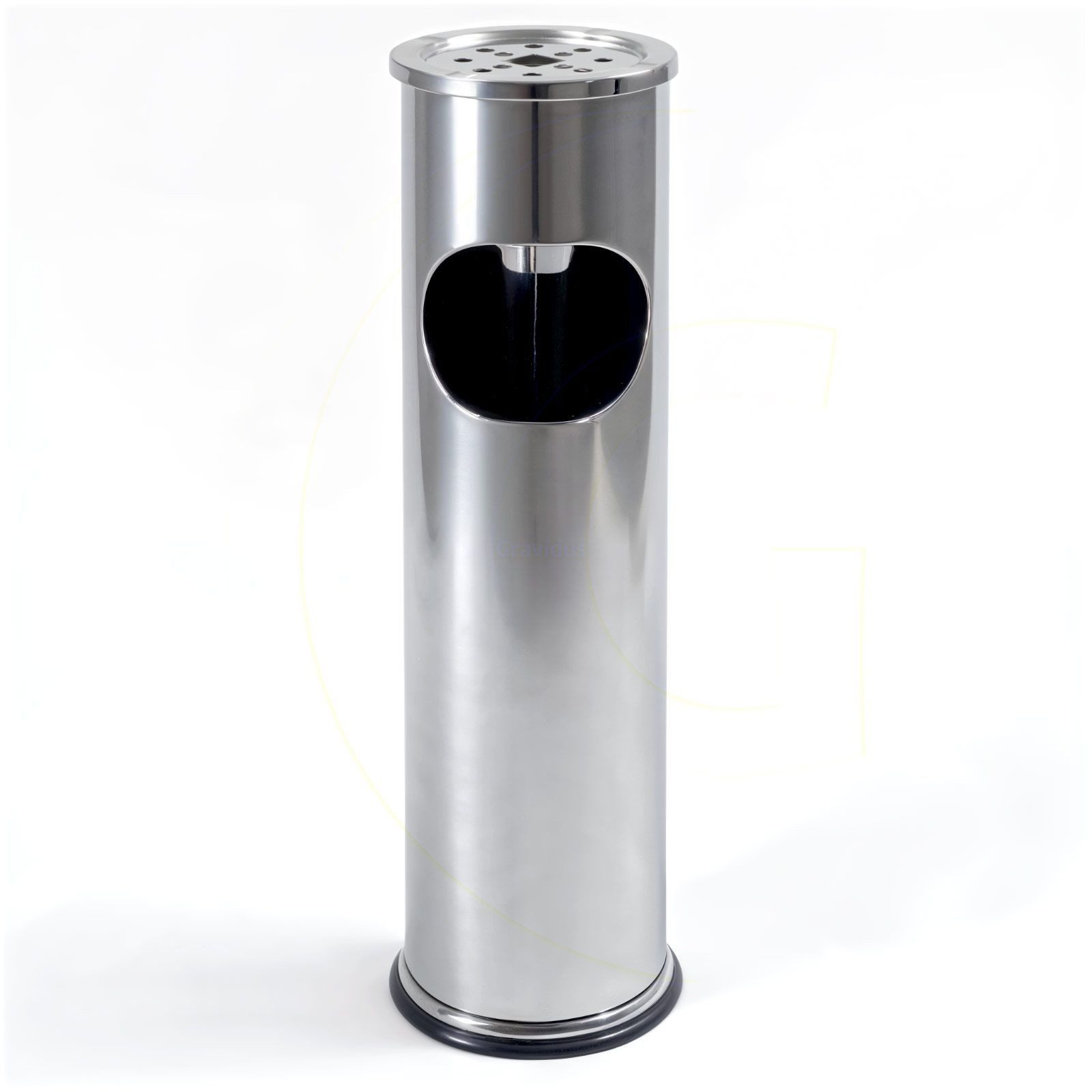 Gravidus Aschenbecher Standaschenbecher Edelstahl 54 cm Ascher mit integriertem Mülleimer – Bild 2 von 5