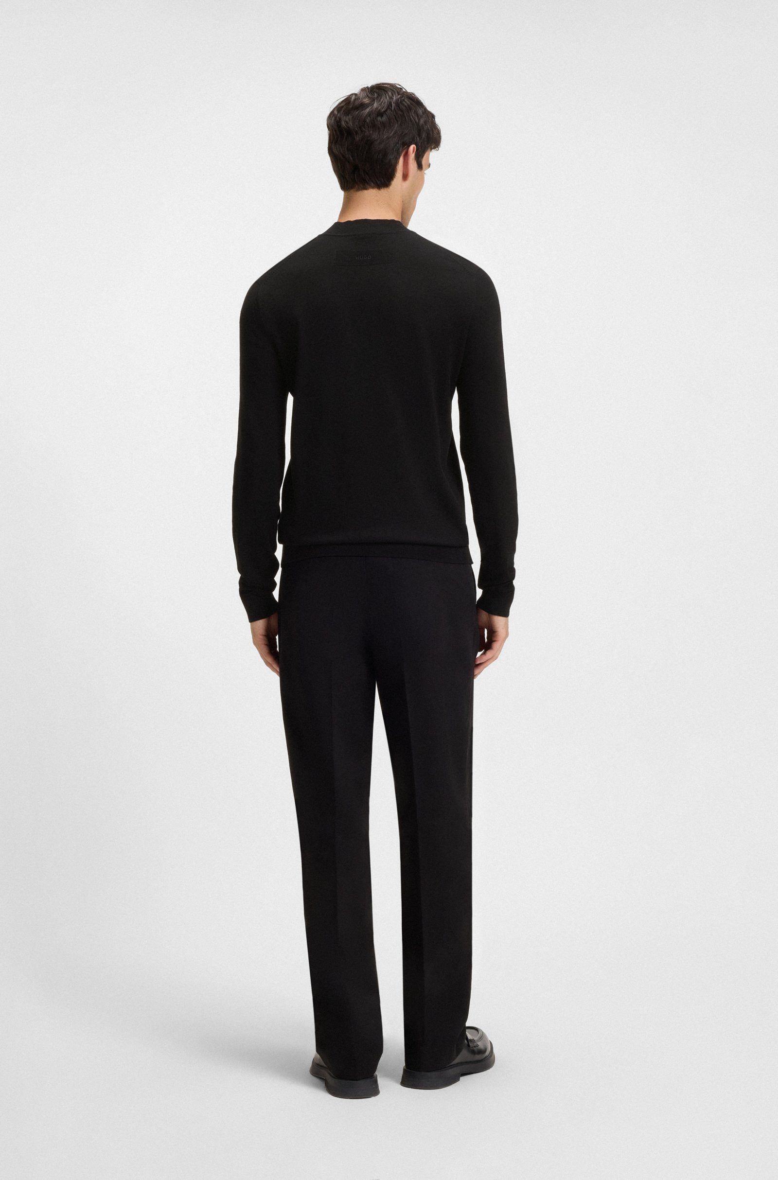 HUGO Strickpullover San Marc in schamler Passform (1-tlg)