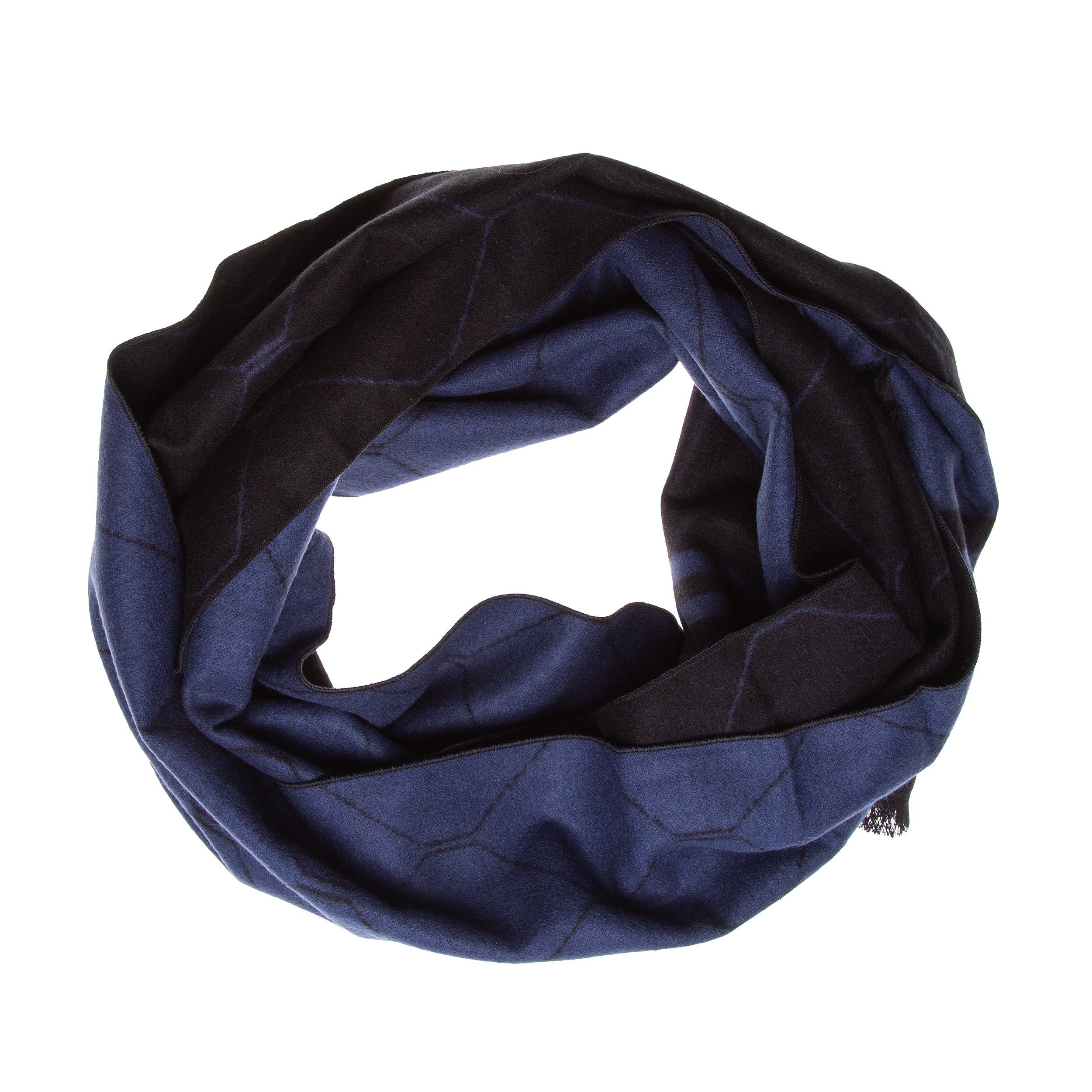 SEABRIGHT XXL-Schal Schal Seidenflanell blau schwarz Diamant