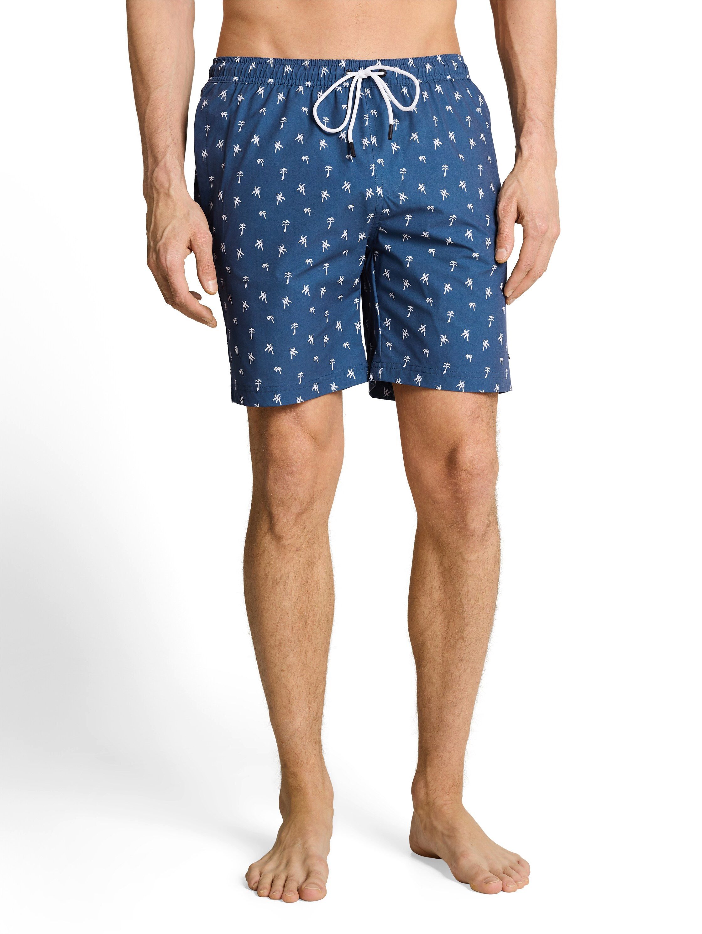 TOM TAILOR Denim Badeshorts Schwimmshorts mit Allover-Print