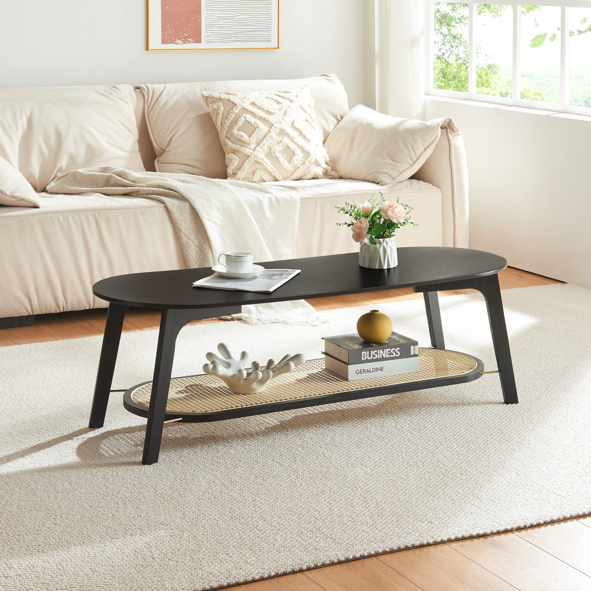 en.casa Couchtisch, »Taivalkoski« Bambus 120x43x40 cm günstig online kaufen