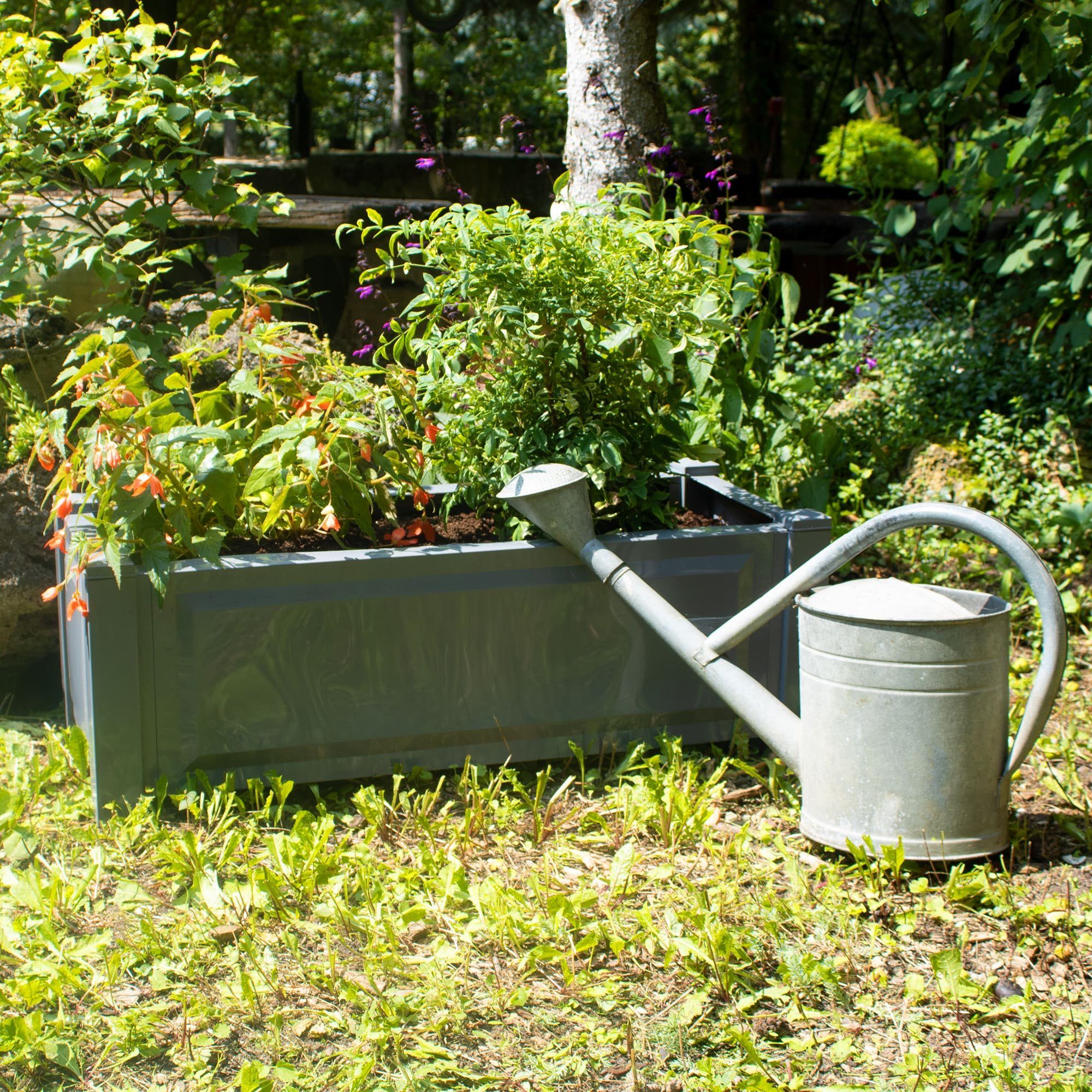 Preisermäßigung NYVI Blumenkasten Kunststoff 110L Grau NYVIGreen Werkzeug Pflanzkasten Pflanzkübel Pflegeleicht, - cm St), 100x43x41 wetterfestem ohne (1 Steckmontage aus