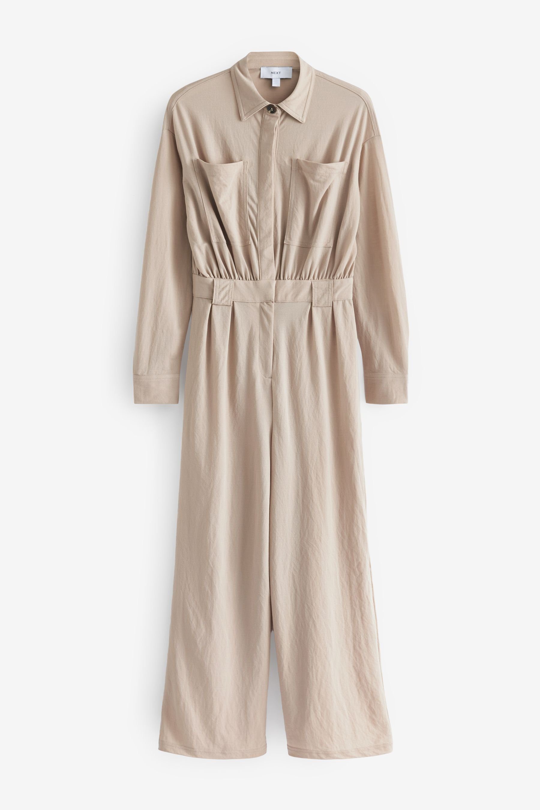 Next Jumpsuit Langärmeliger Utility-Overall (1-tlg) Neutral Brown
