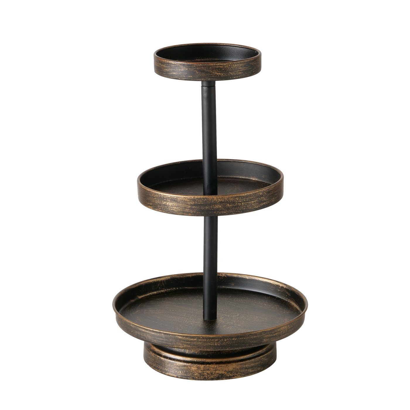 BOLTZE GRUPPE GmbH Dekoetagere Etagere Prego Metall Antikgold Schwarz 3-stö günstig online kaufen