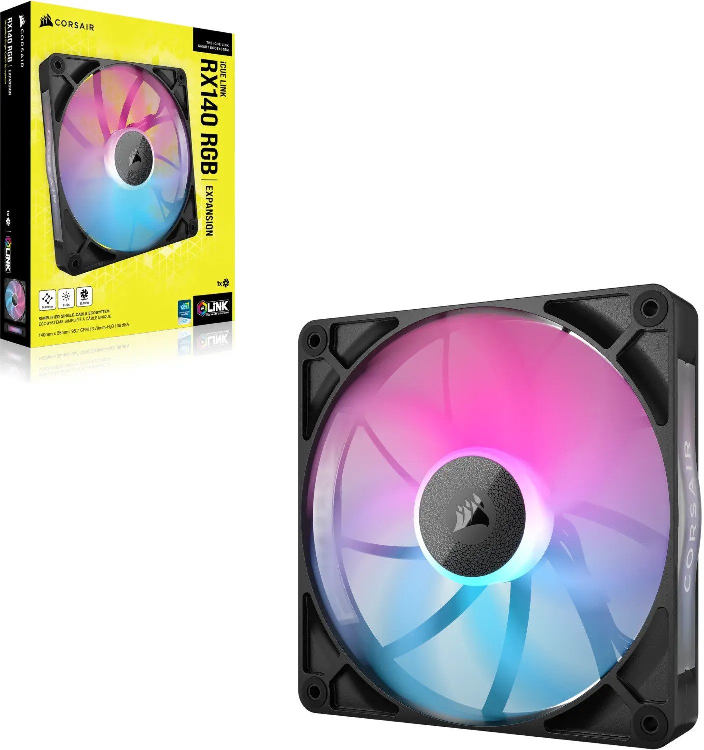 CPU Kühler iCUE LINK RX140 RGB 140-mm-PWM-Einzellüfter-Erweiterung