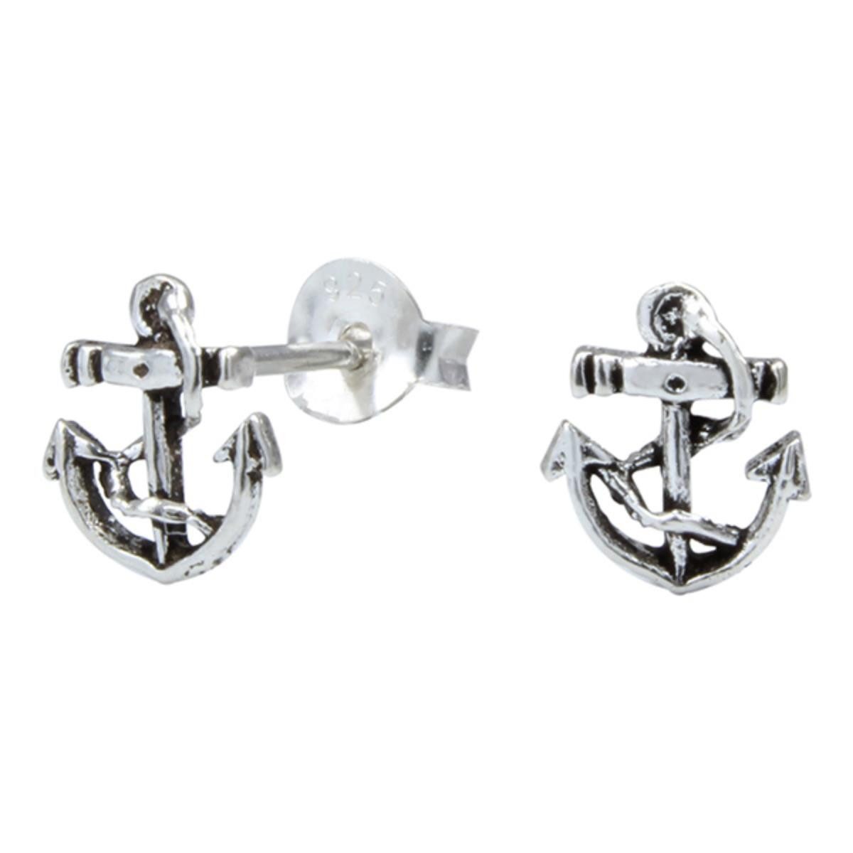 Paar Ohrstecker Ohrstecker Anker Ohrringe Silber