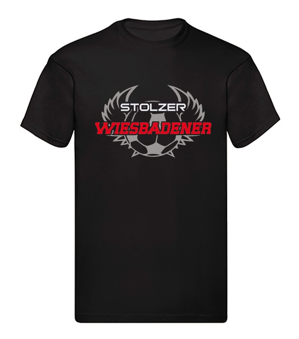 G-graphics T-Shirt Stolzer Wiesbadener (1-tlg) Herren T-Shirt mit einem Motiv für den echten Fan