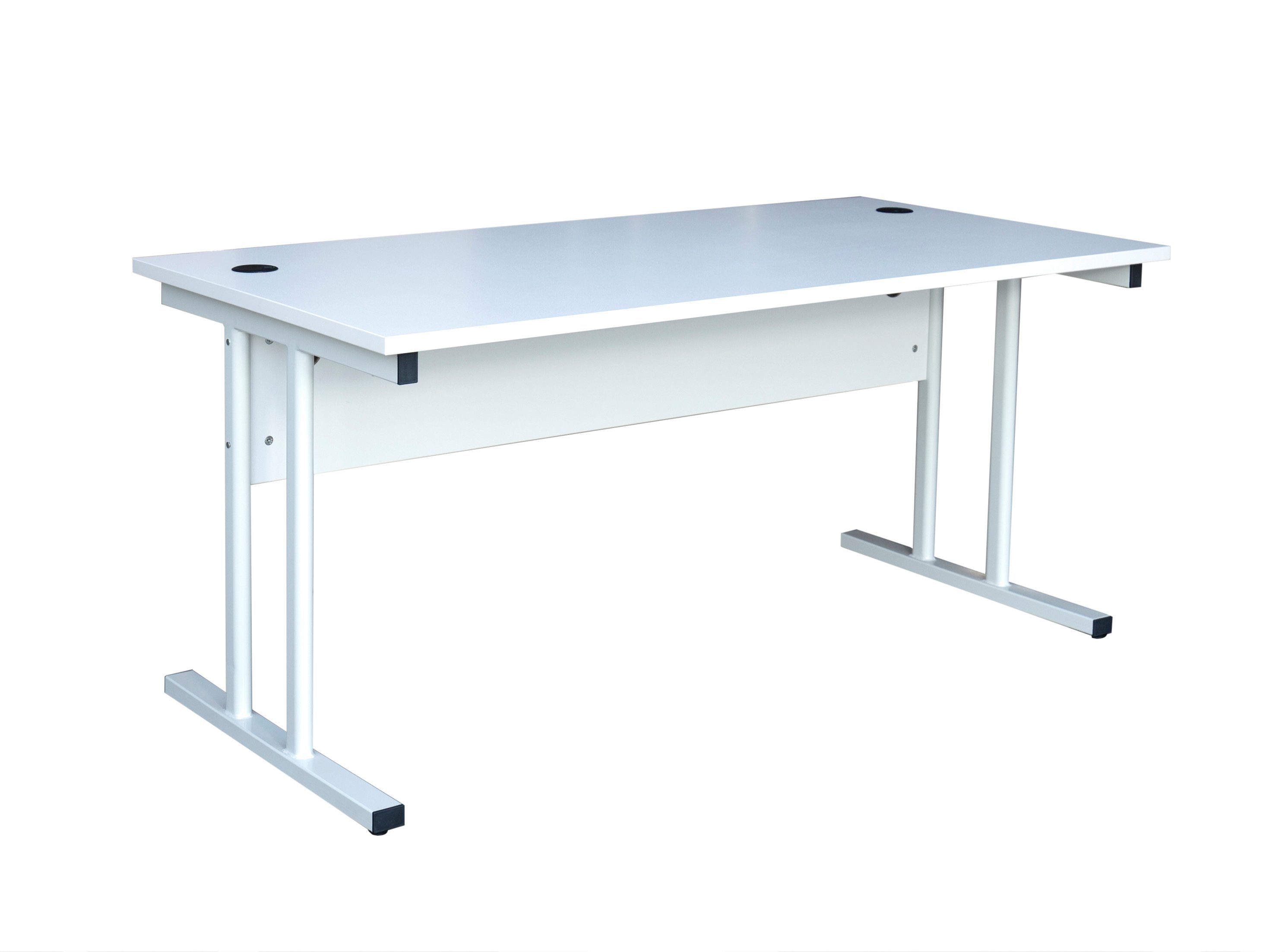 Steelboxx Schreibtisch Schreibtisch ECO, T-Fuß, 730 x 1600 x 800 mm, lichtgrau (Komplett-Set, 1-St), - Langlebiges, verschweißtes T-Fuß-Gestell