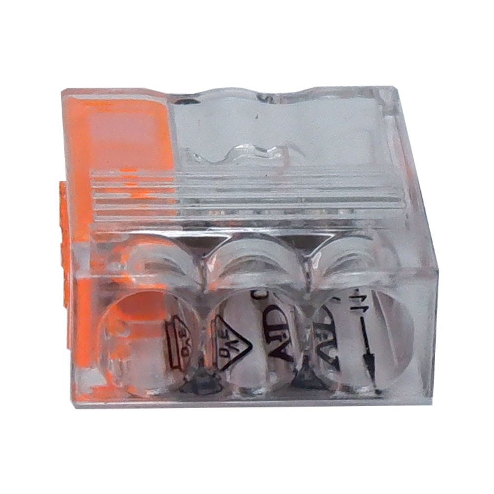 ViD Verbindungsklemme VC03 Mini-Steckklemme 100 Stück, 3-polig, 0,5 - 2,5 mm²
