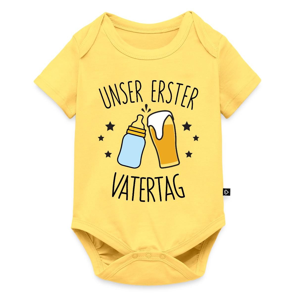 Spreadshirt Kurzarmbody Unser Erster Vatertag Partner Look Papa Baby Vater Kurzarm Tages Baby (1-tlg)