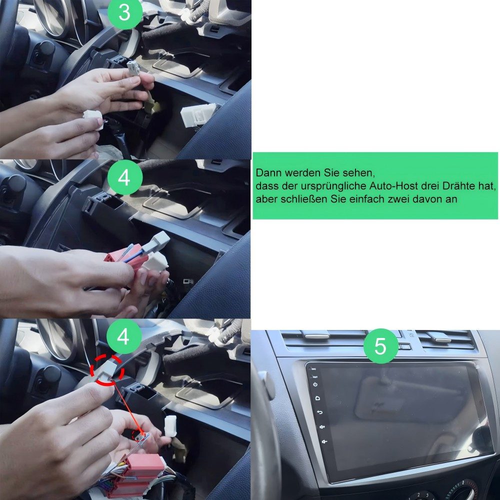 ESSGOO Für Mazda 3 BL 2010-2013 Android 15 Carplay GPS Bluetooth Autoradio (RDS, Digitalradio (DAB), FM) – Bild 4 von 5