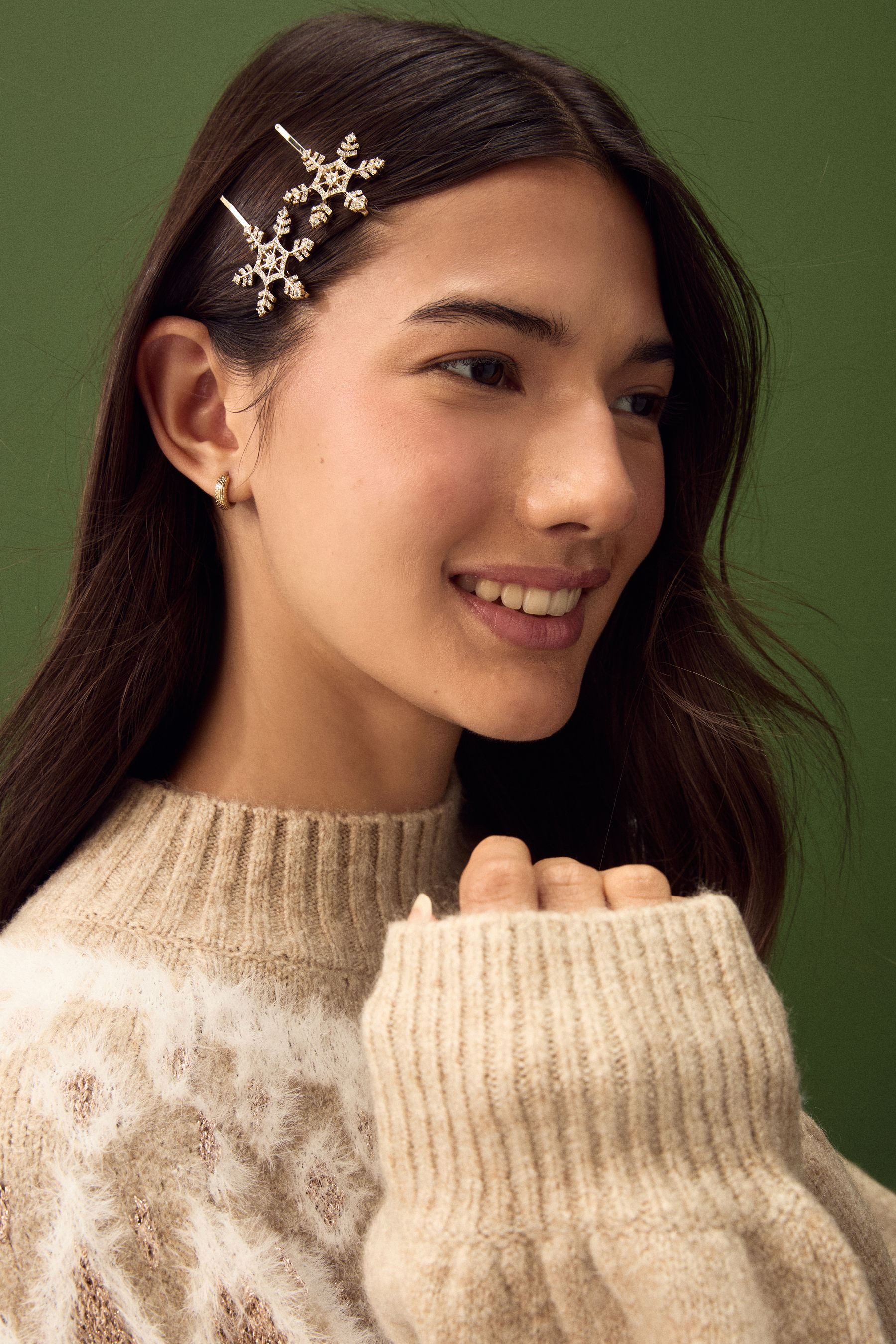 Next Haarclip Weihnachts-Schneeflocken-Haarspangen