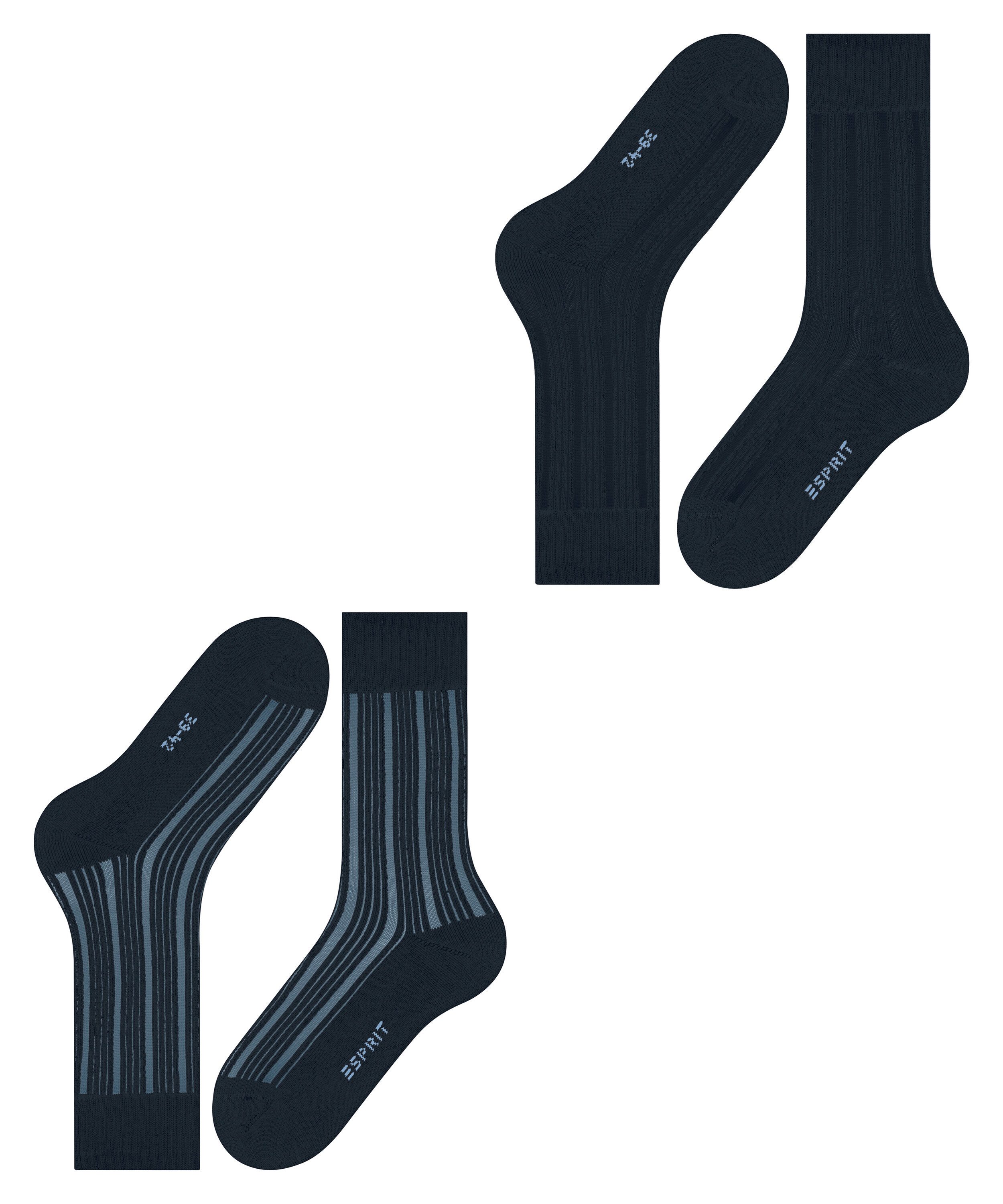 Esprit Socken Plush Rib 2-Pack Socken (2-Paar)