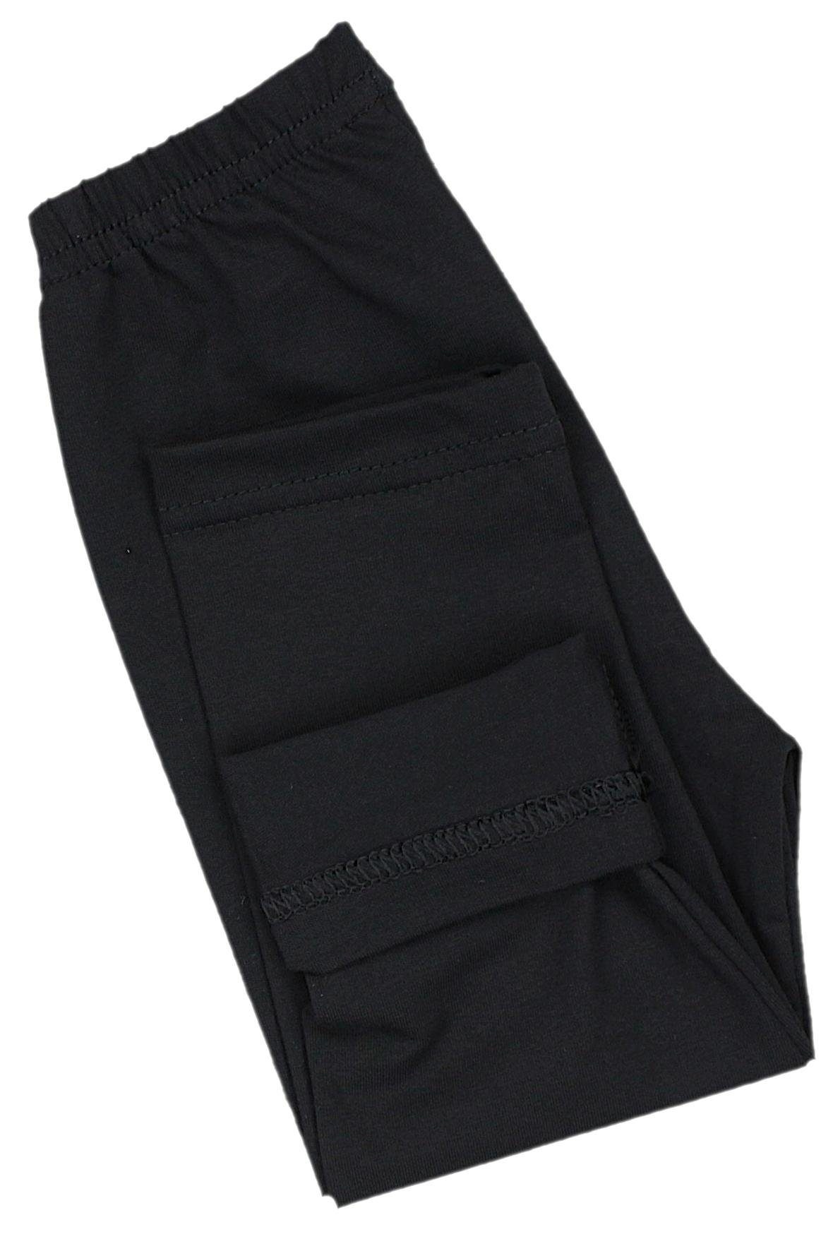 Blickdicht TupTam 3/4 Capri Kinder Schwarz Leggings Mädchen 3er Hose 3/4-Leggings TupTam Pack