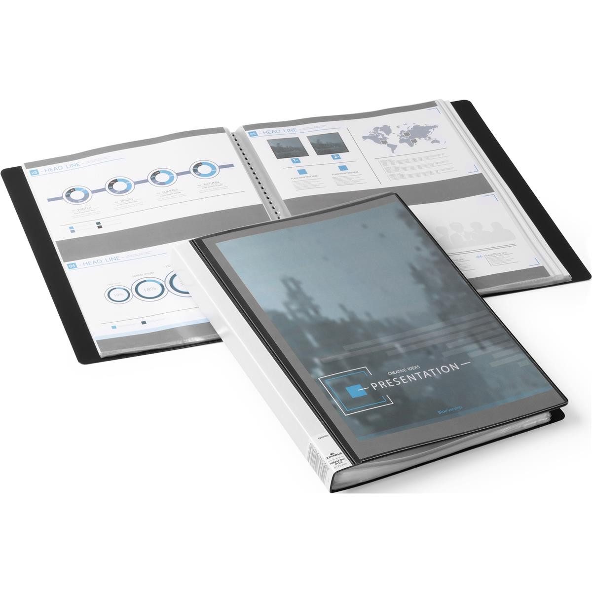 Organisationsmappe DURABLE Sichtbuch DURALOOK Plus, mit 40 Sichthllen, schwarz