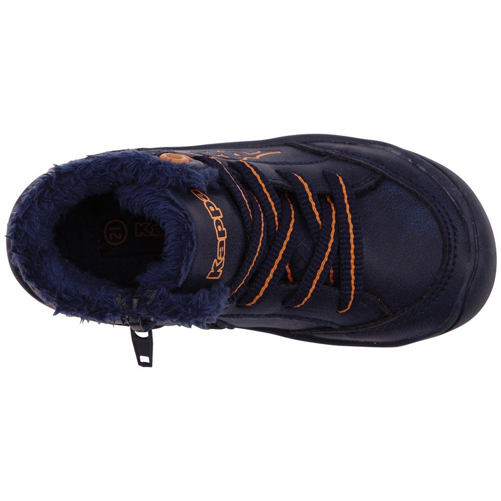 - der Innenseite mit praktischem Kappa Sneaker auf navy-orange Reißverschluss