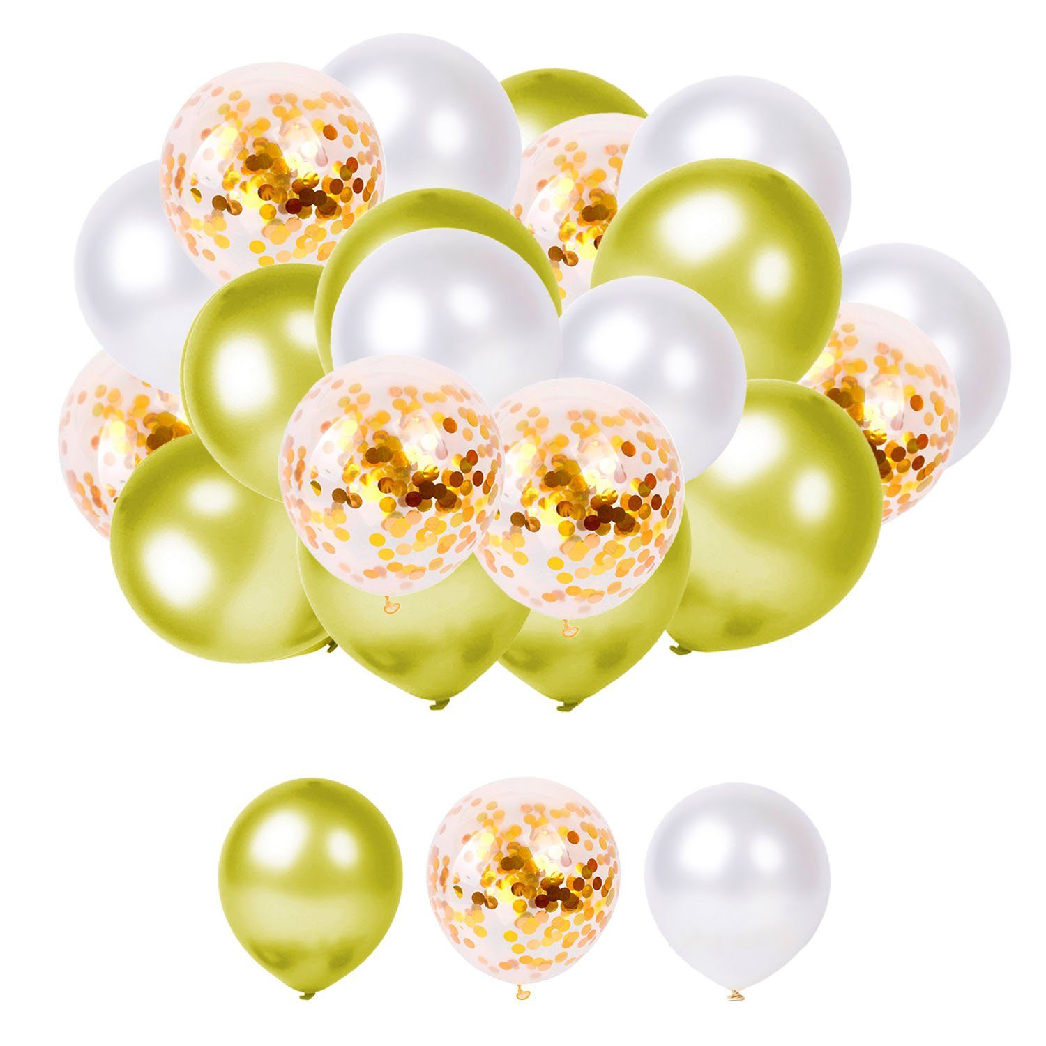 Kopper-24 Folienballon Luftballon Party Set, 60 Luftballons, gold
