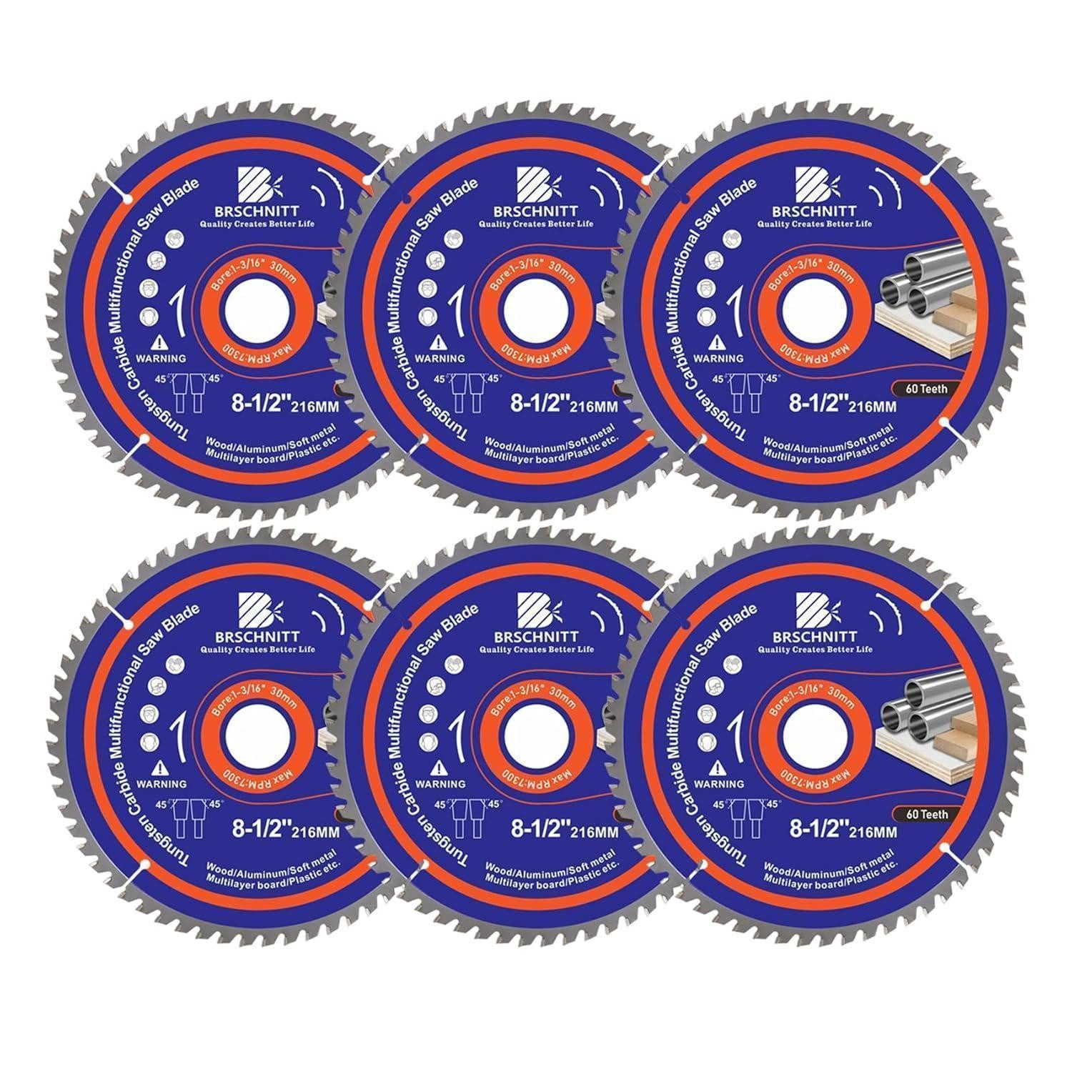 LuxusKollektion Kreissägeblatt Kreissägeblatt 216x30/15.875MM 60T Holz/Metall/Alu
